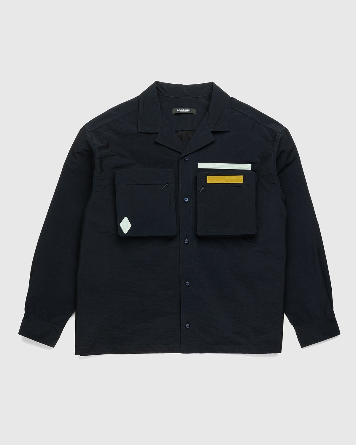 A-Cold-Wall* – Cuban Collar Shirt Navy - Shirts - Blue - Image 1
