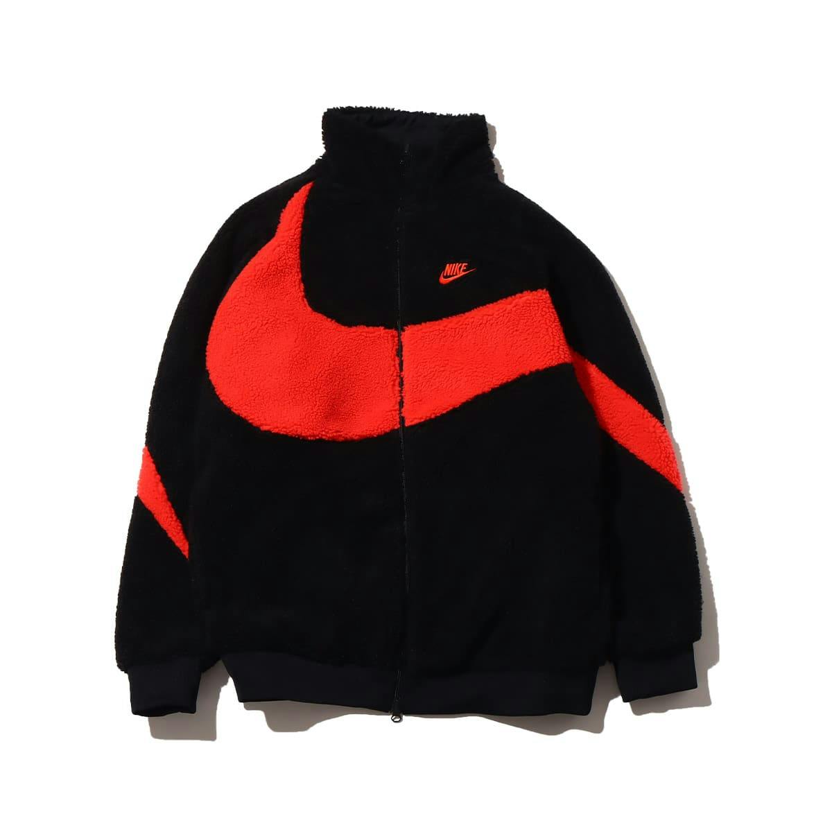 【メッシュの】 NIKE - NIKE ANORAK JACKET BIG SWOOSH アノラック ブラックの ションの