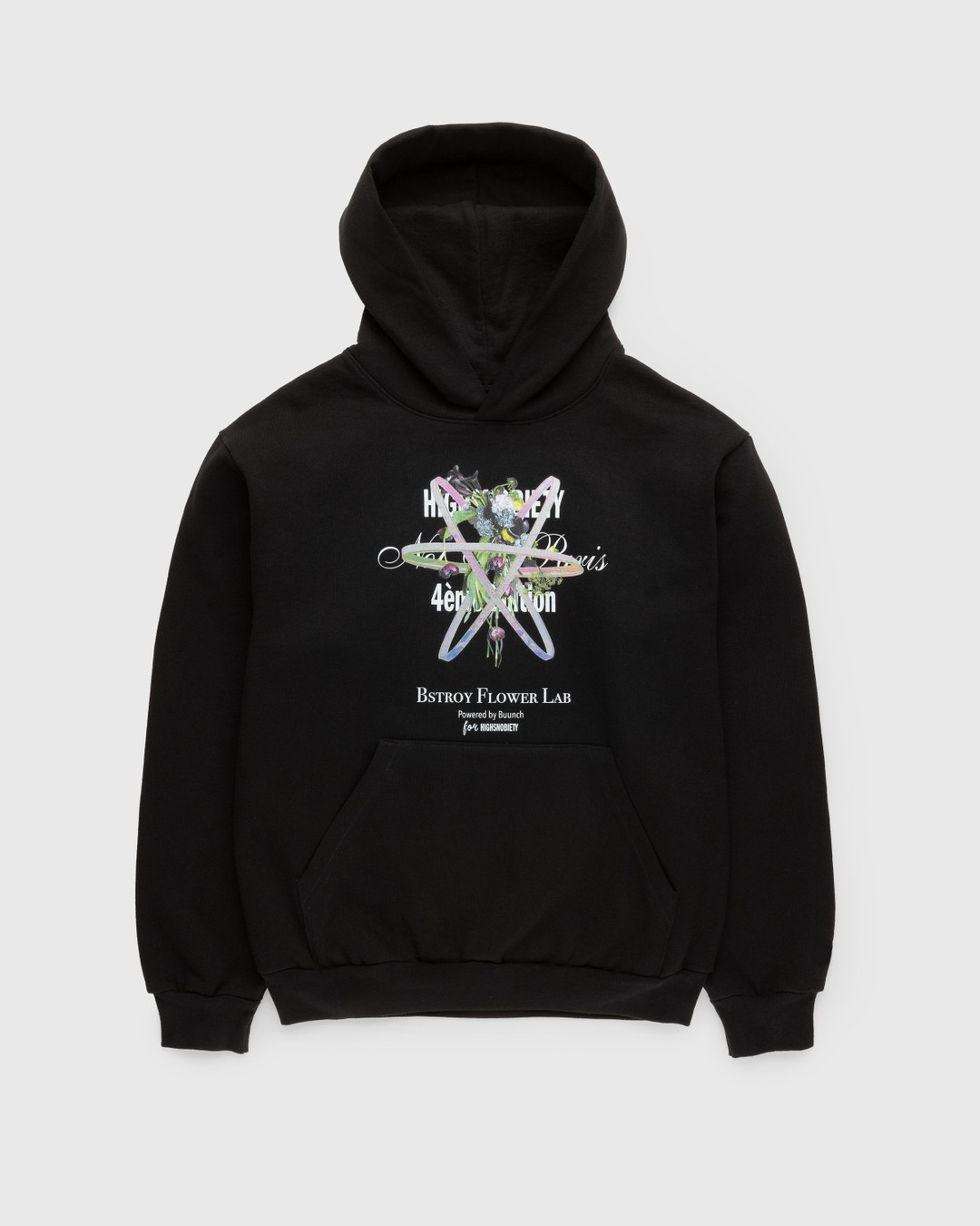 Bstroy x Highsnobiety – Not In Paris 4 Flower Hoodie Black - Sweats - Black - Image 1