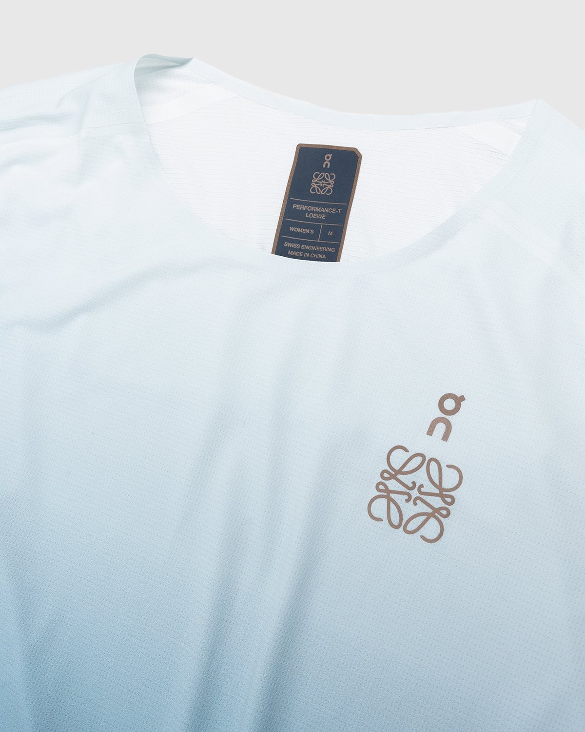 Loewe x On – Women's Performance T-Shirt Gradient Grey - Tops - Blue - Image 5