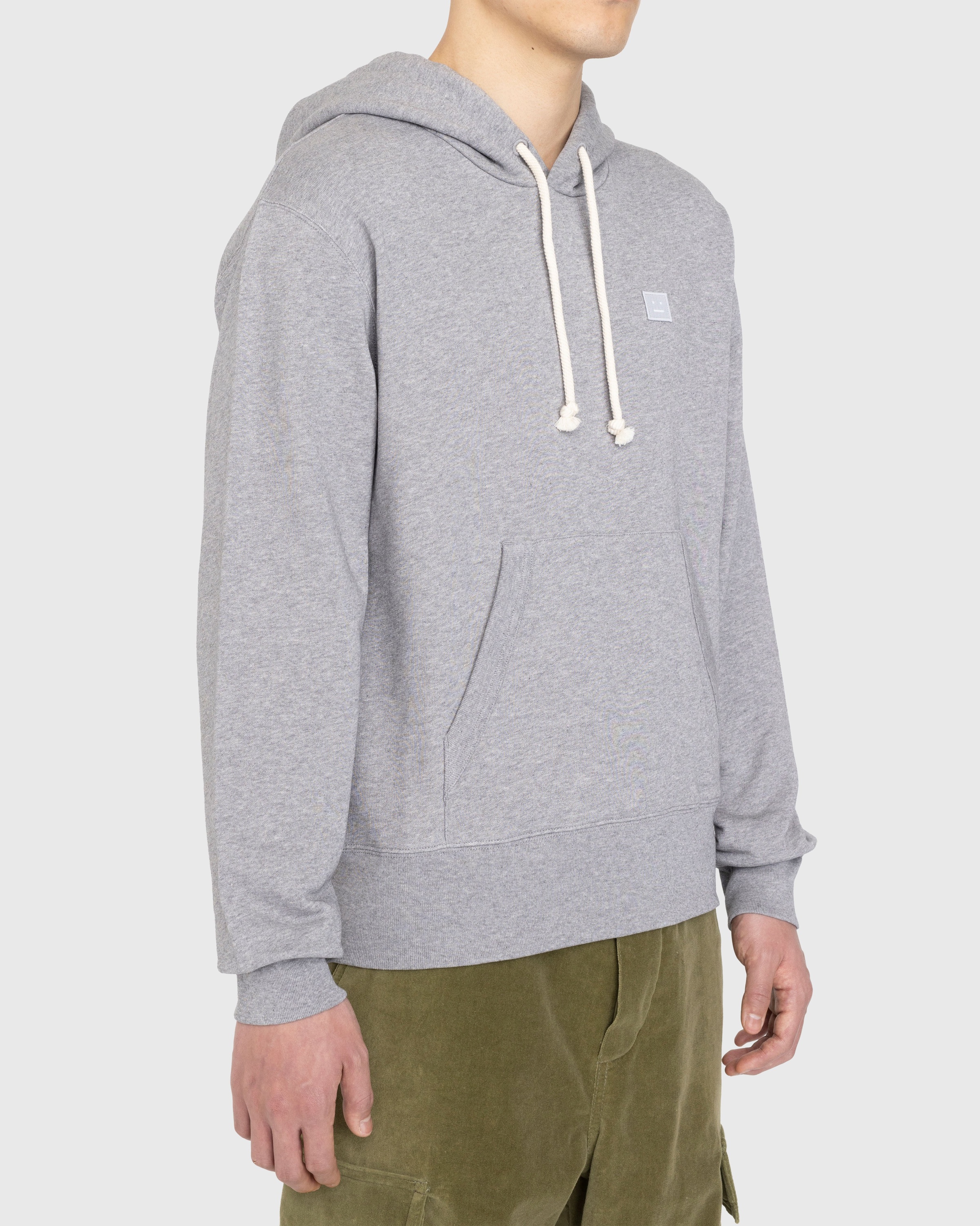 Acne Studios – Organic Cotton Hooded Sweatshirt Grey - Sweats - Grey - Image 3