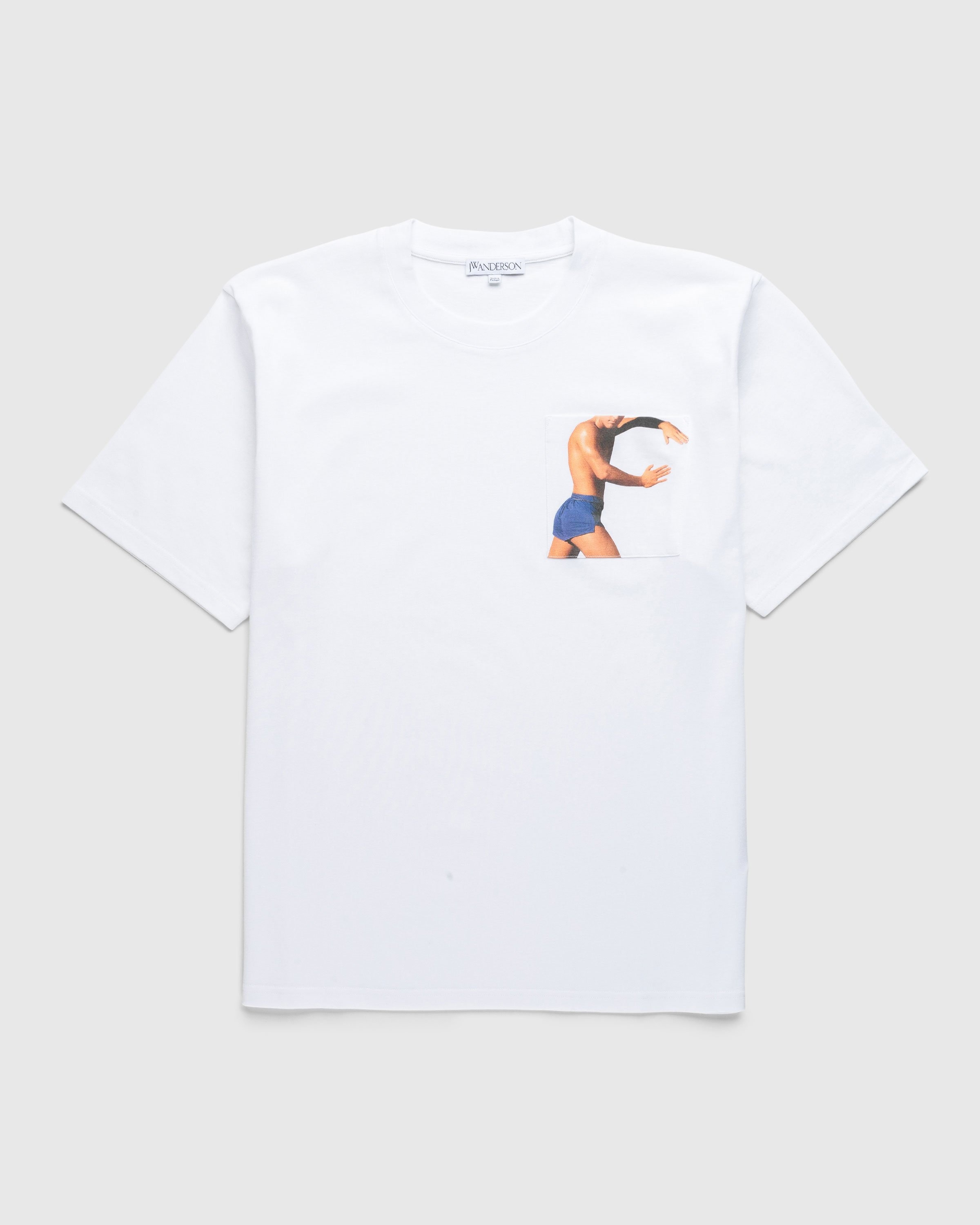 J.W. Anderson – Profile Stud Chest Pocket T-Shirt White - Tops - White - Image 1