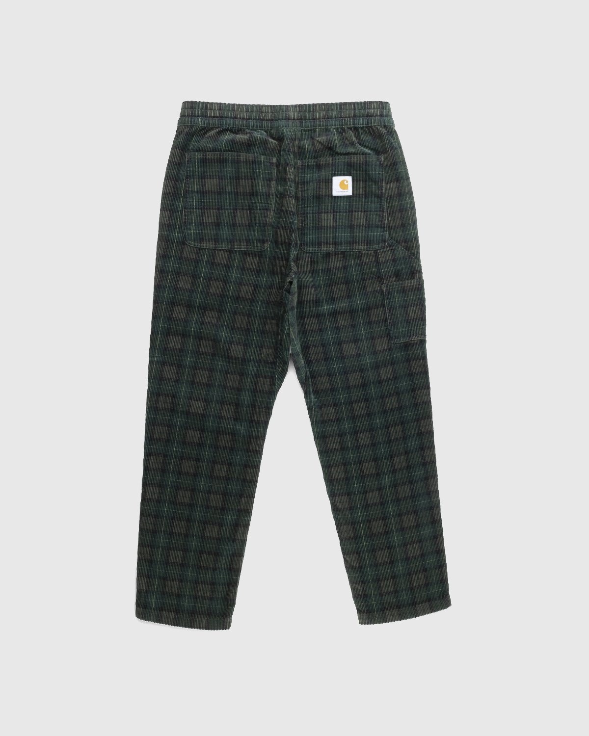Carhartt WIP – Rinsed Plaid Flint Pant Grove - Pants - Green - Image 2