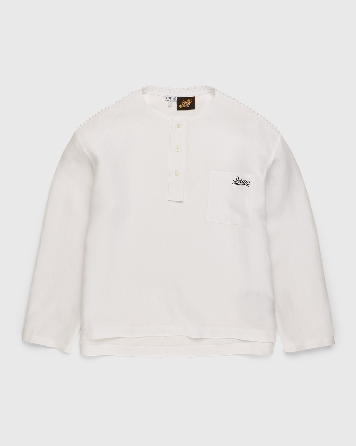 Loewe – Paula's Ibiza Buttoned Pullover Shirt White - Shirts - White - Image 1