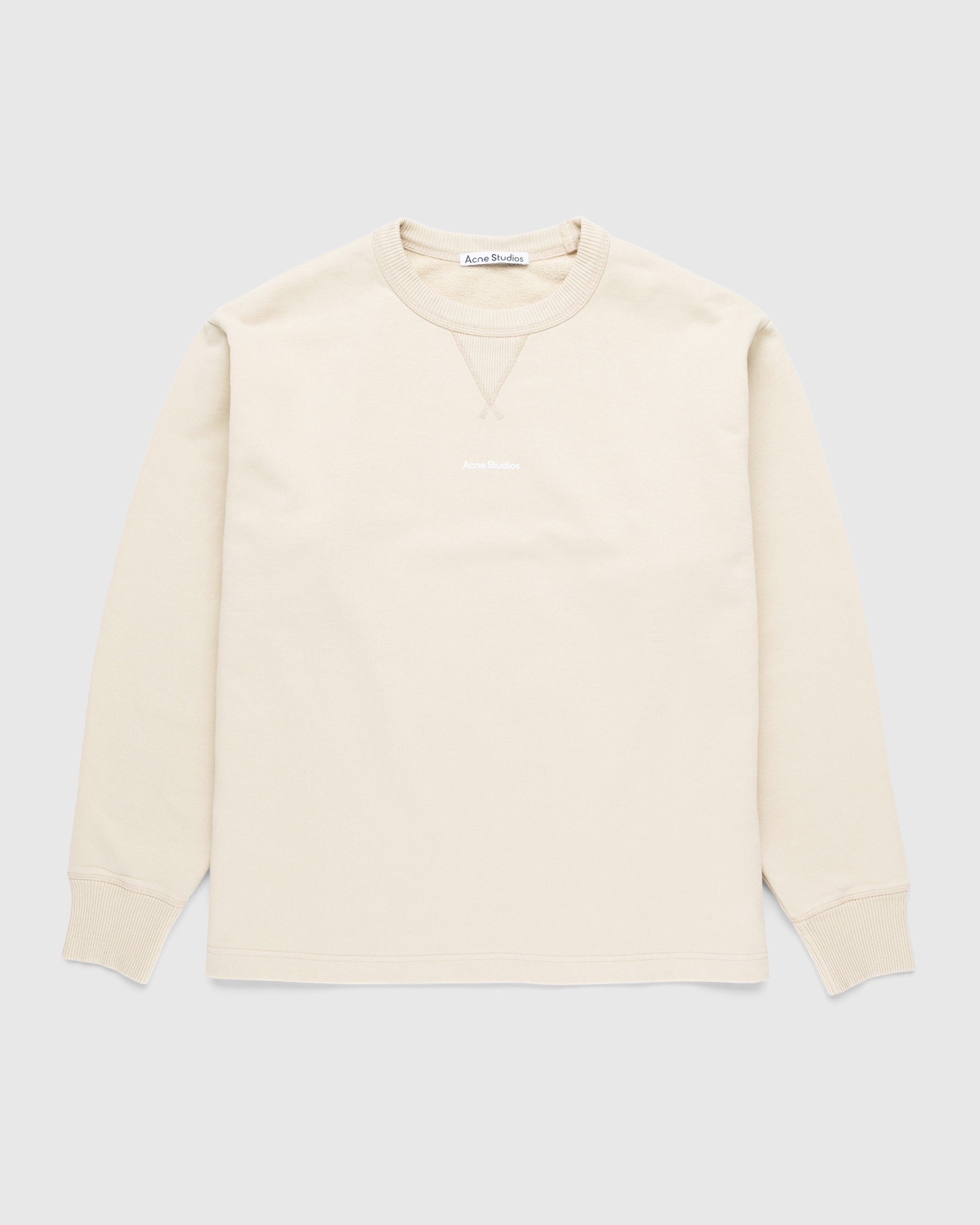 Acne Studios – Stamp Logo Sweater Champagne Beige - Sweats - Beige - Image 1