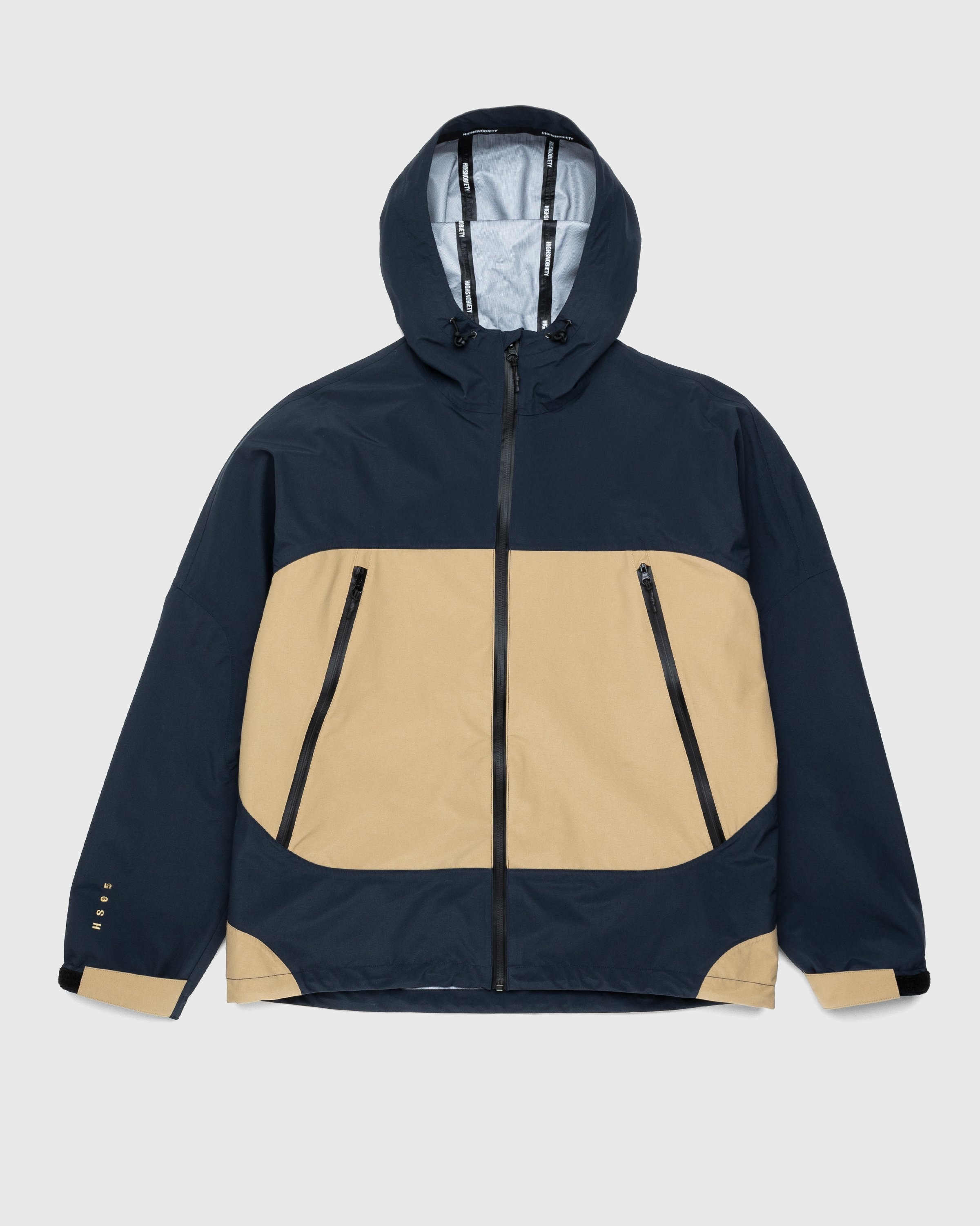 Navy blue nylon jacket top