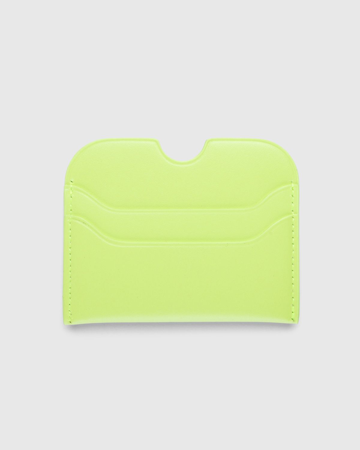 Acne Studios – Leather Card Holder Lime Green - Wallets - Green - Image 2