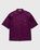 Short-Sleeve Button-Up Shirt Purple