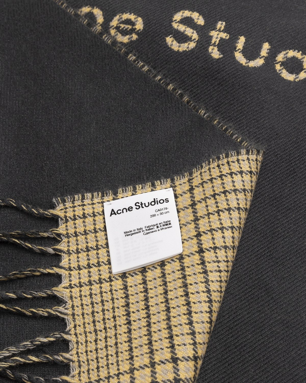 Acne Studios – Double Face Scarf Dark Green - Scarves - Black - Image 3