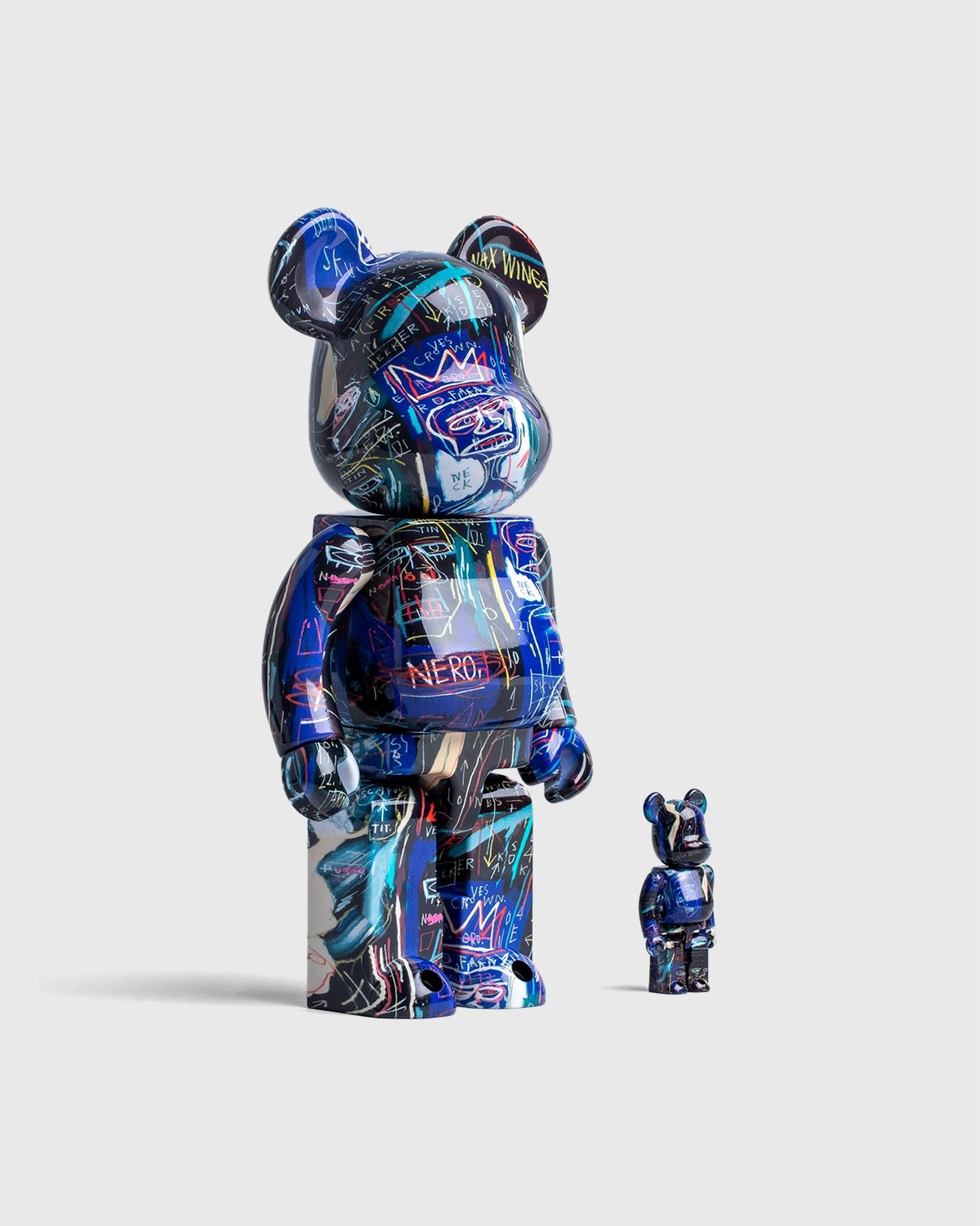 Medicom – Be@rbrick Jean-Michel Basquiat #7 Multi 100% and 400% Set - Toys - Blue - Image 3