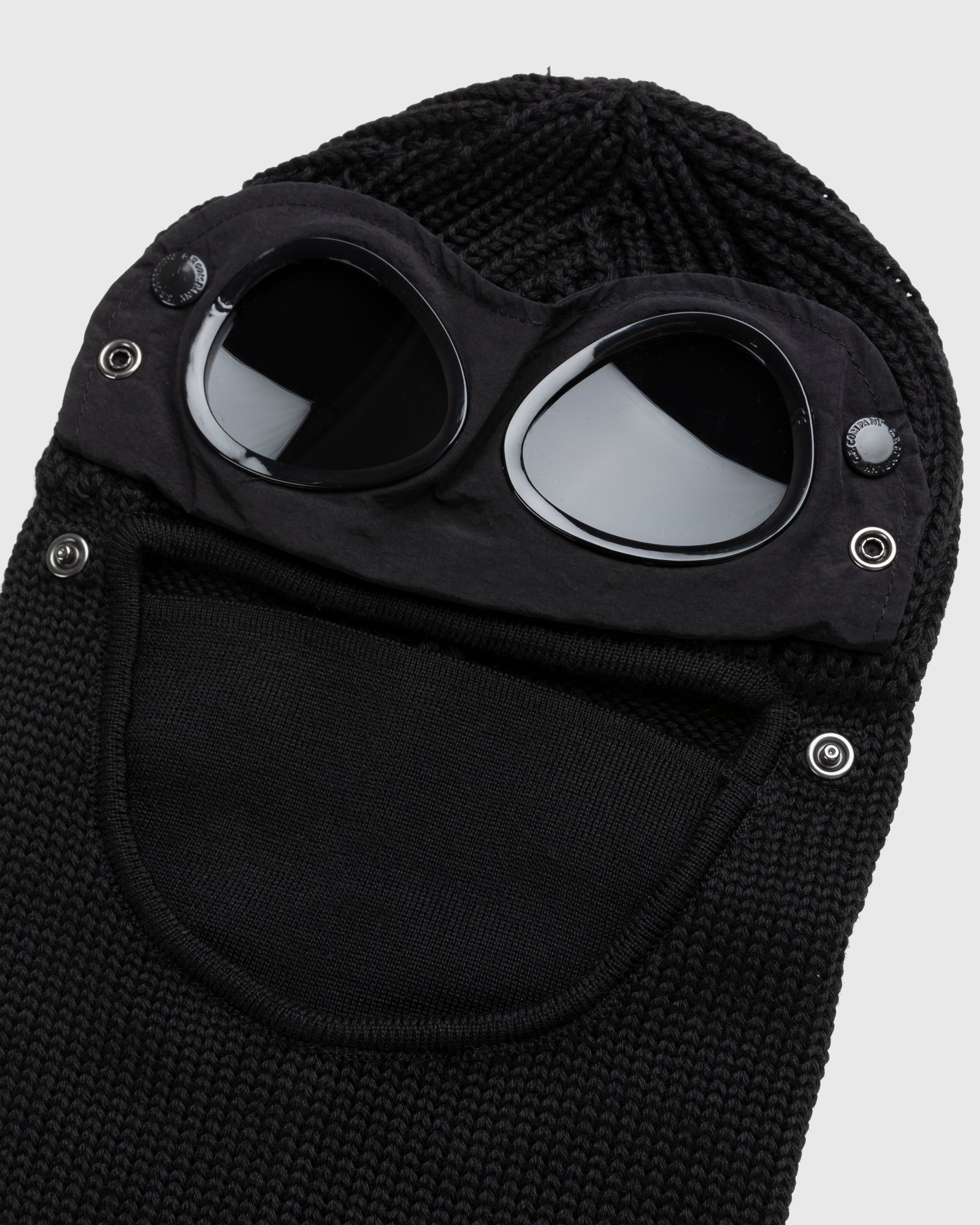 C.P. Company – Extra Fine Merino Wool Goggle Balaclava Black - Hats - Black - Image 4