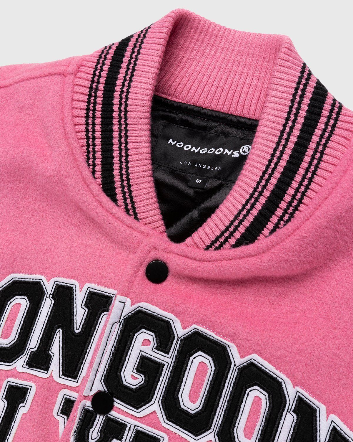 Noon Goons – Hollywood High Varsity Jacket Pink/Black - Bomber Jackets - Black - Image 4