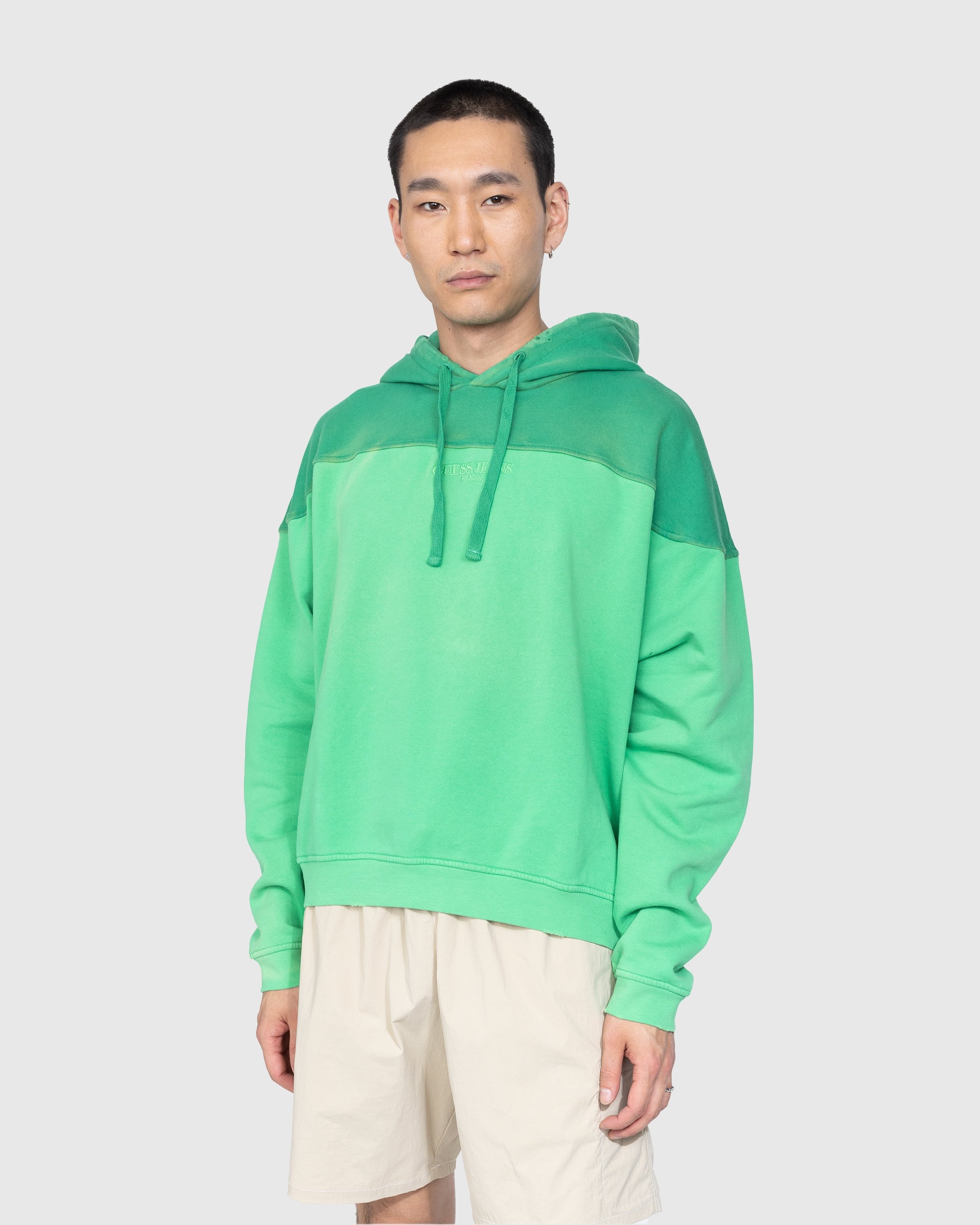 Guess USA Two Tone Hoodie Honeydew Highsnobiety Shop
