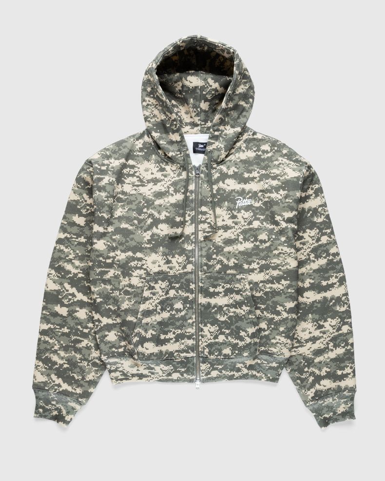 Digi Waffle Zip Hooded Sweater Multi/Spray Camo