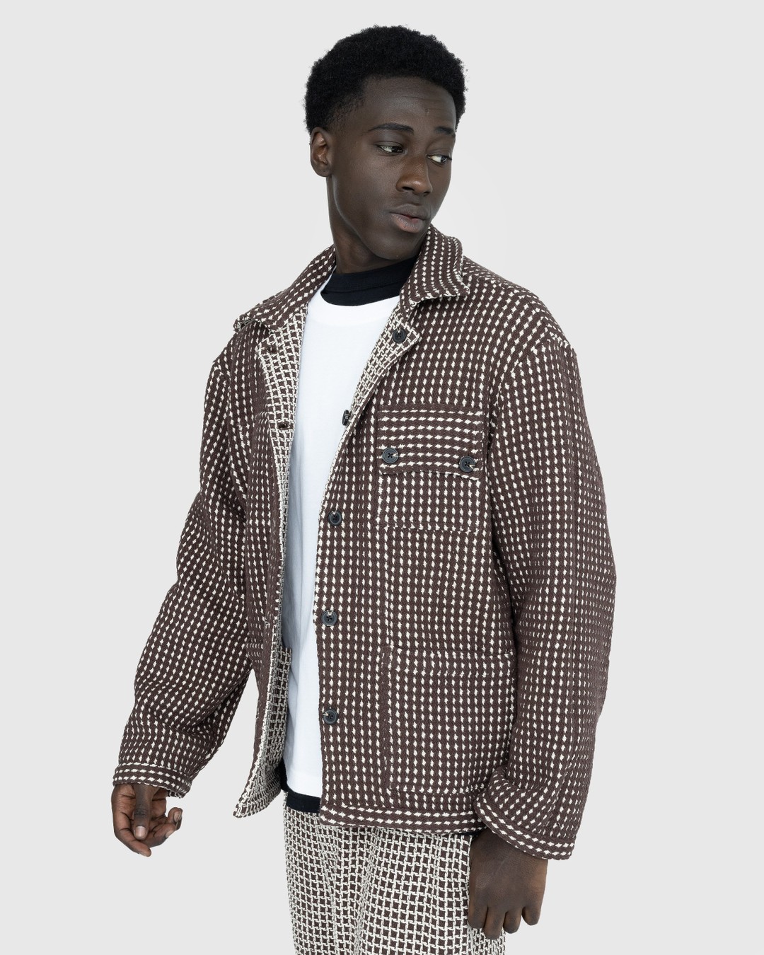 Bode – Reversible Duo Waffle Jacket Brown - Outerwear - Brown - Image 7