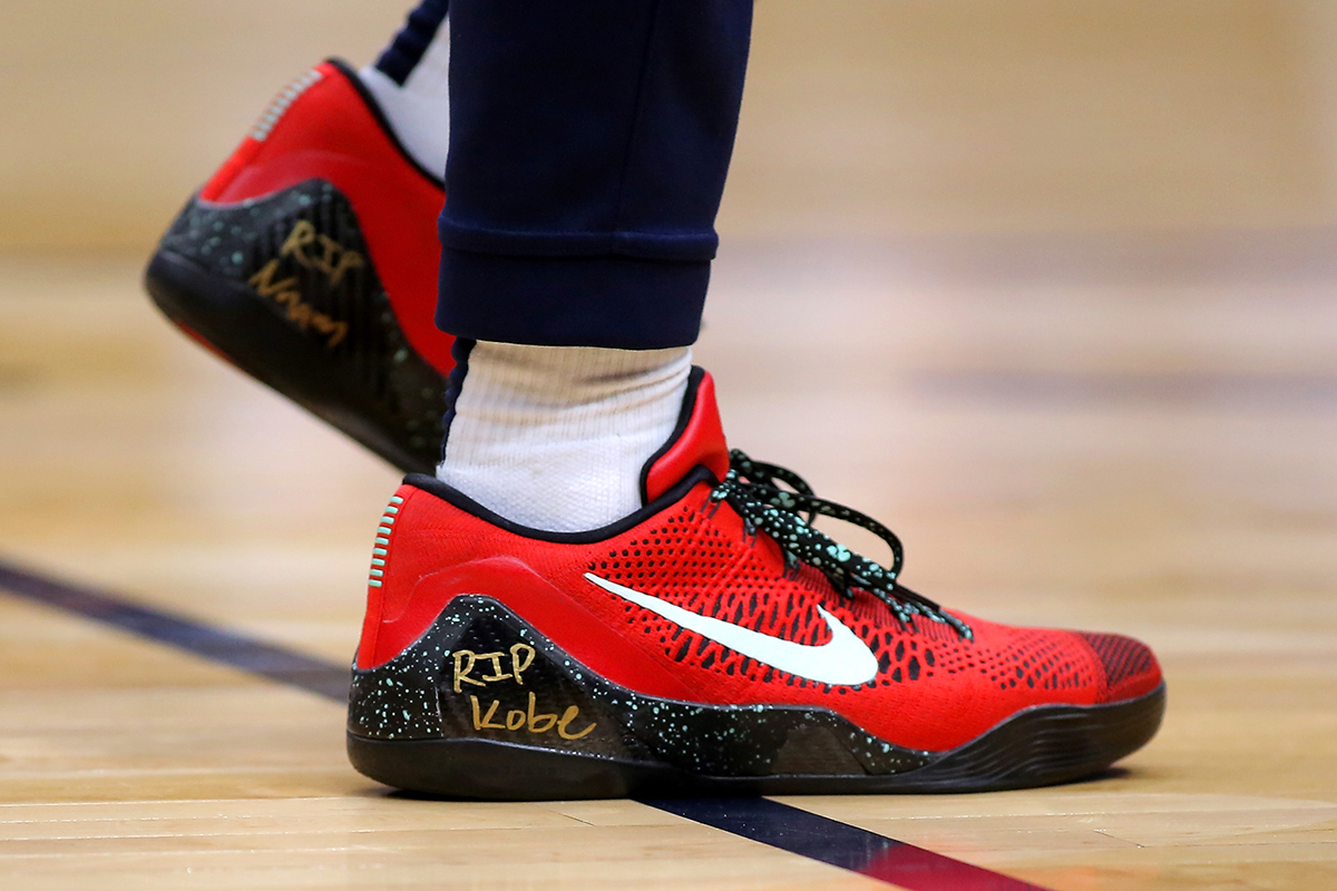 Red Nike Kobe Bryant sneaker