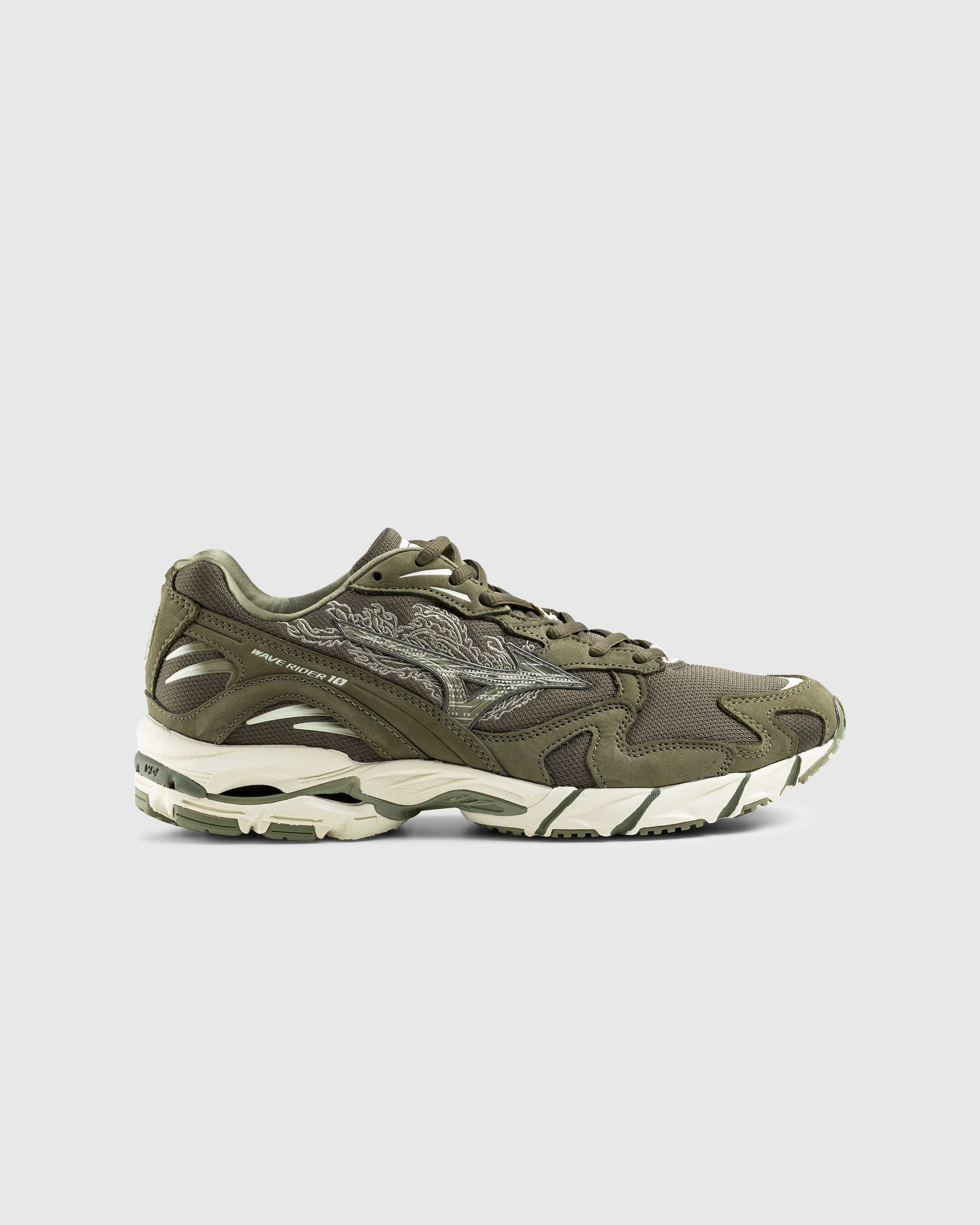 Mizuno x Maharishi – Wave Rider 10 Olive Green - Sneakers - Black - Image 1