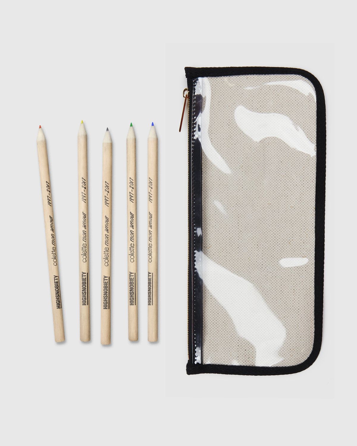 Colette Mon Amour – KAWS Beige Pencil Case - Stationary - Beige - Image 4