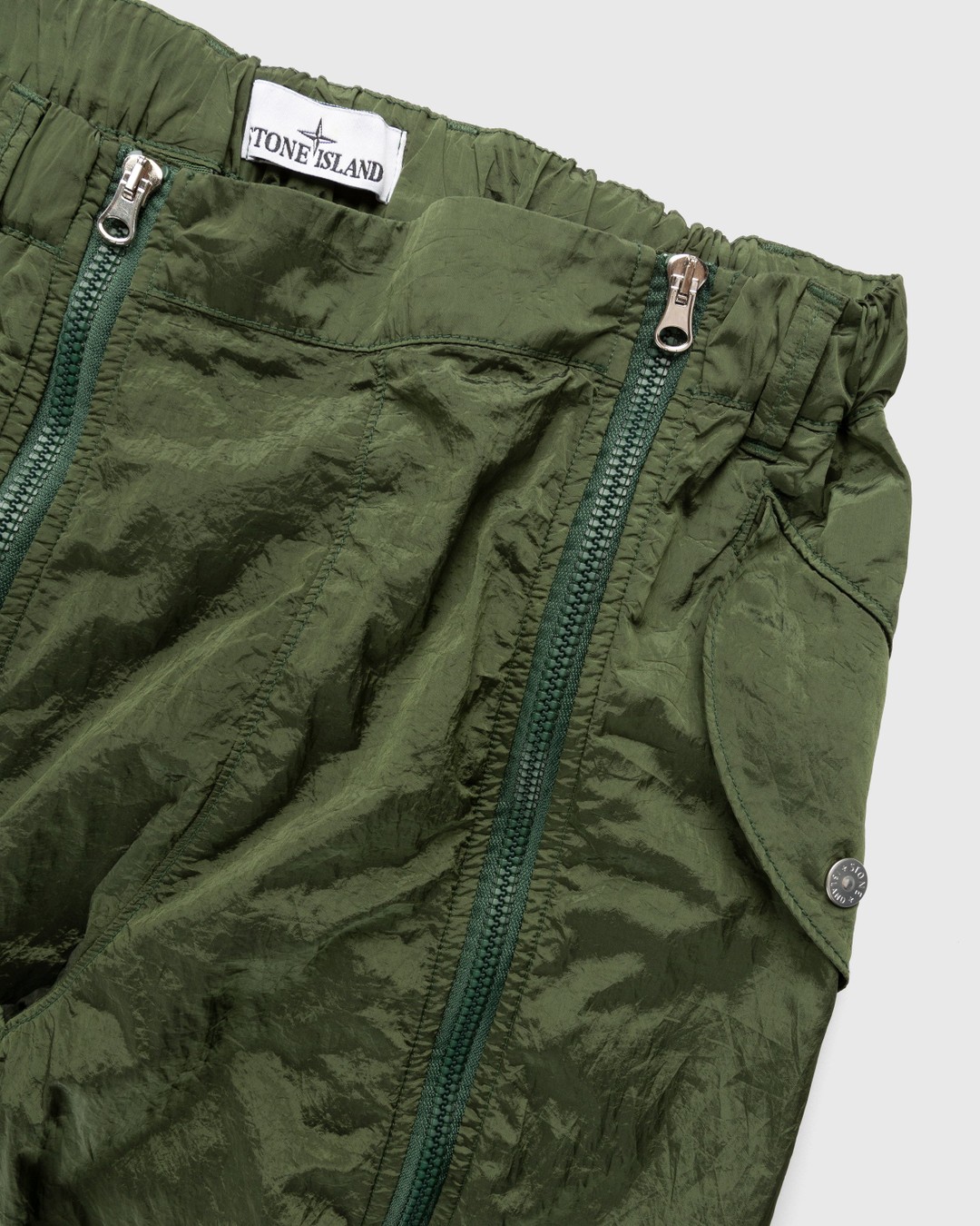 Stone Island – Nylon Metal Cargo Pants Olive - Pants - Green - Image 3