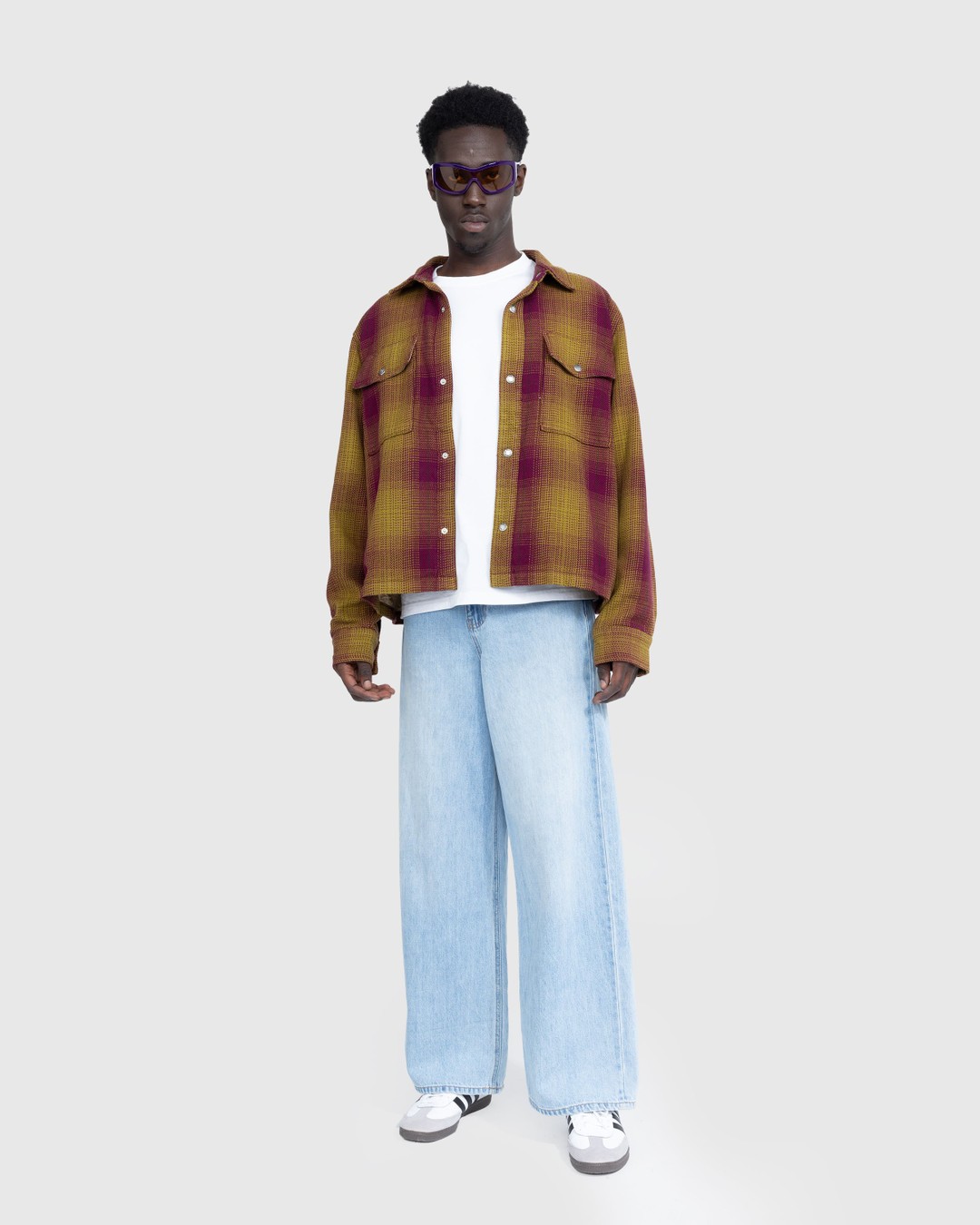 The North Face – Valley Twill Utility Shacket Large Halfdome Shadow Plaid - Shirts - Red - Image 3