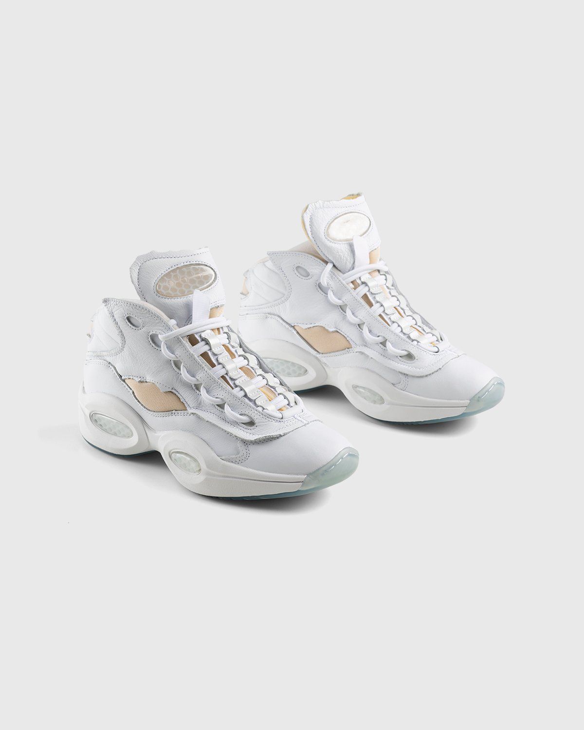 Reebok x Maison Margiela – Question Mid Memory Of White - High Top Sneakers - White - Image 4