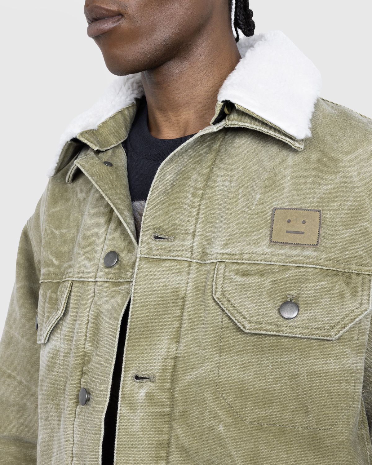 Acne Studios – Canvas Padded Jacket Khaki Beige - Outerwear - Green - Image 4