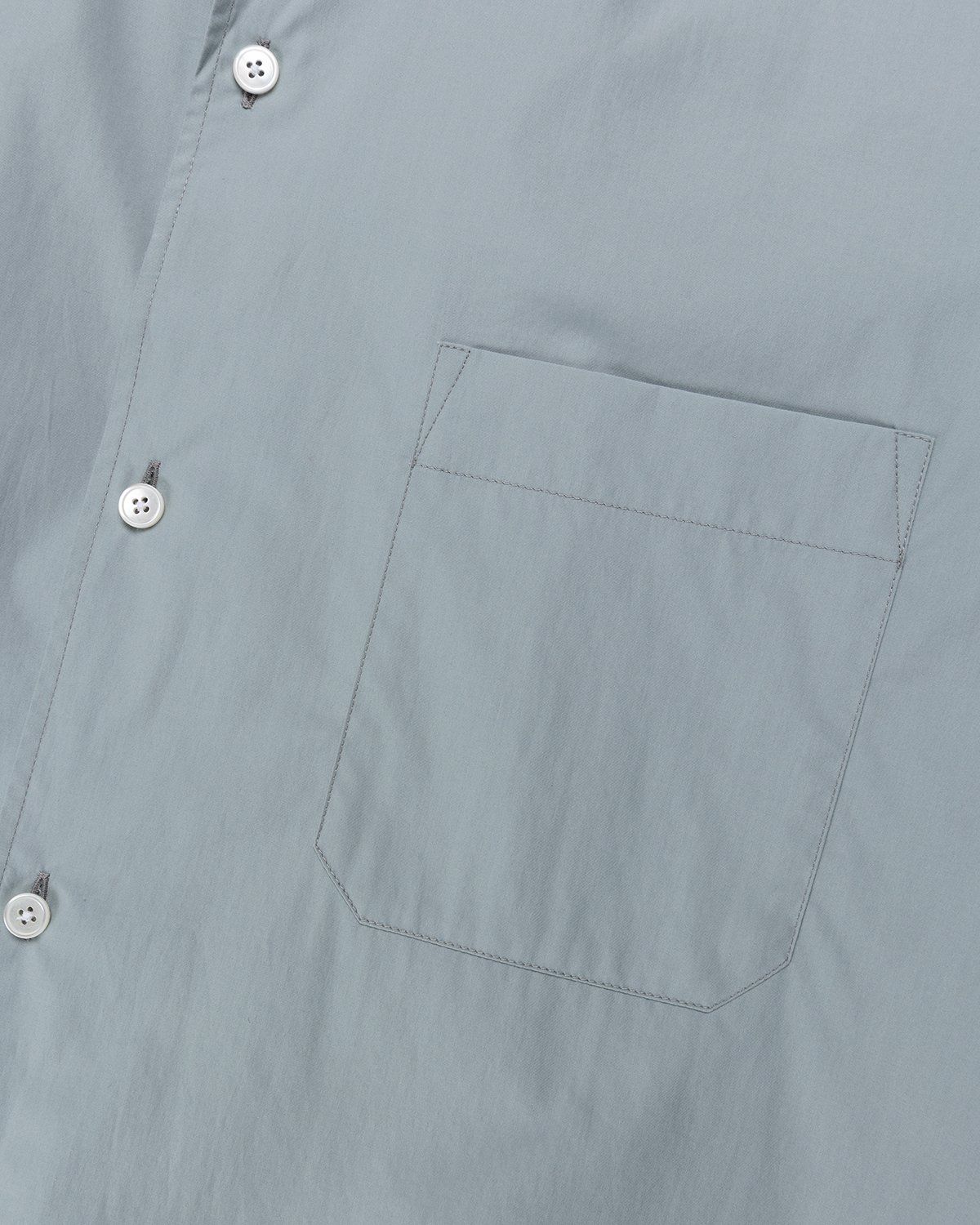 Lemaire – Convertible Collar Long Sleeve Shirt Light Blue - Shirts - White - Image 5