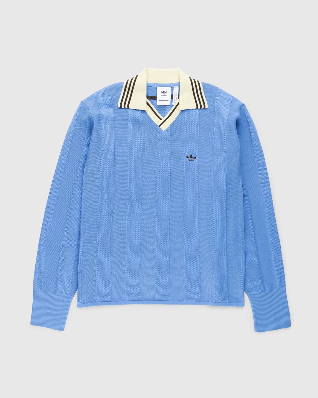 Adidas x Wales Bonner – Knit Football Long-Sleeve Lucky Blue - Longsleeves - Blue - Image 1