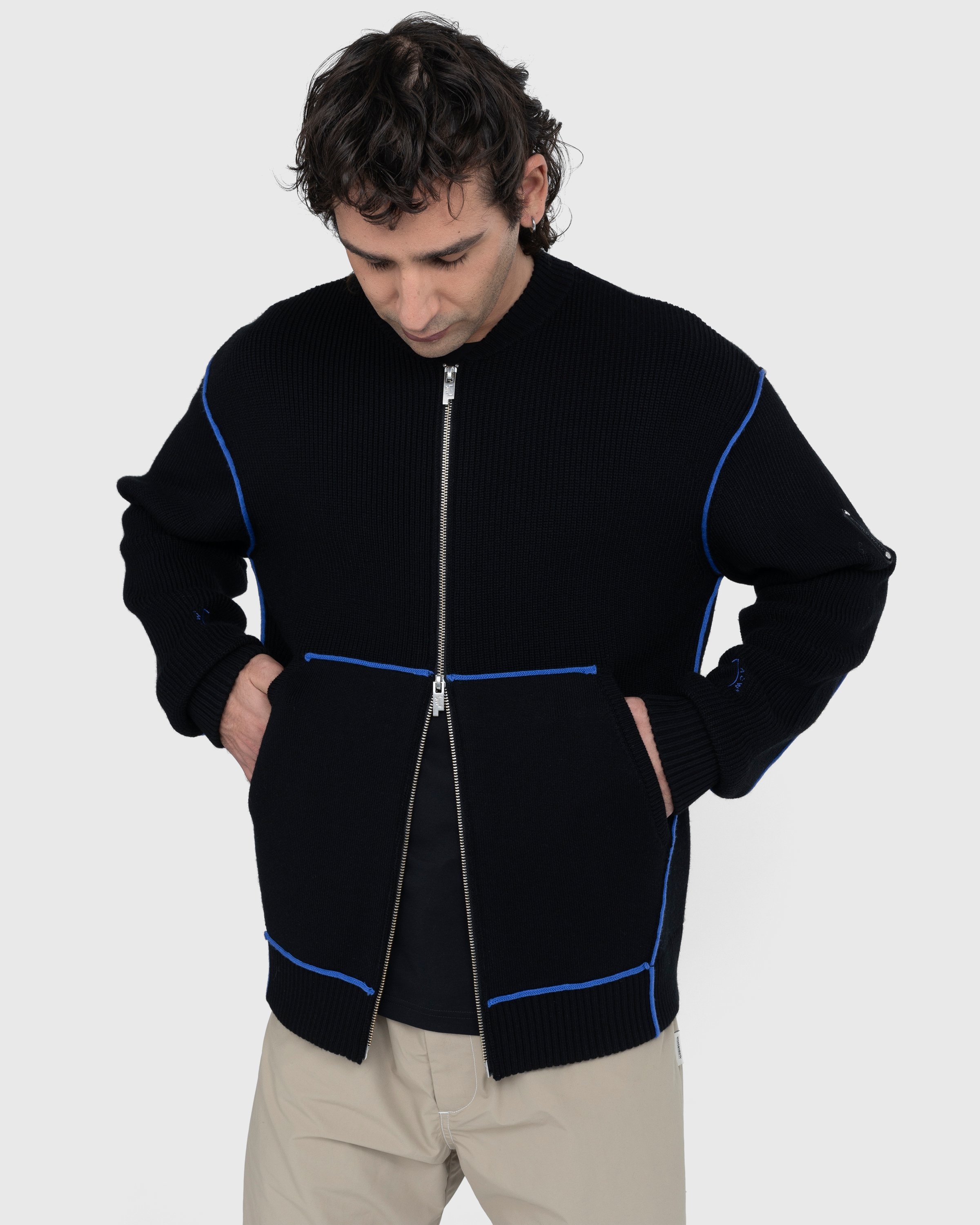 A-Cold-Wall* – Vertex Knit Bomber Black - Outerwear - Black - Image 5