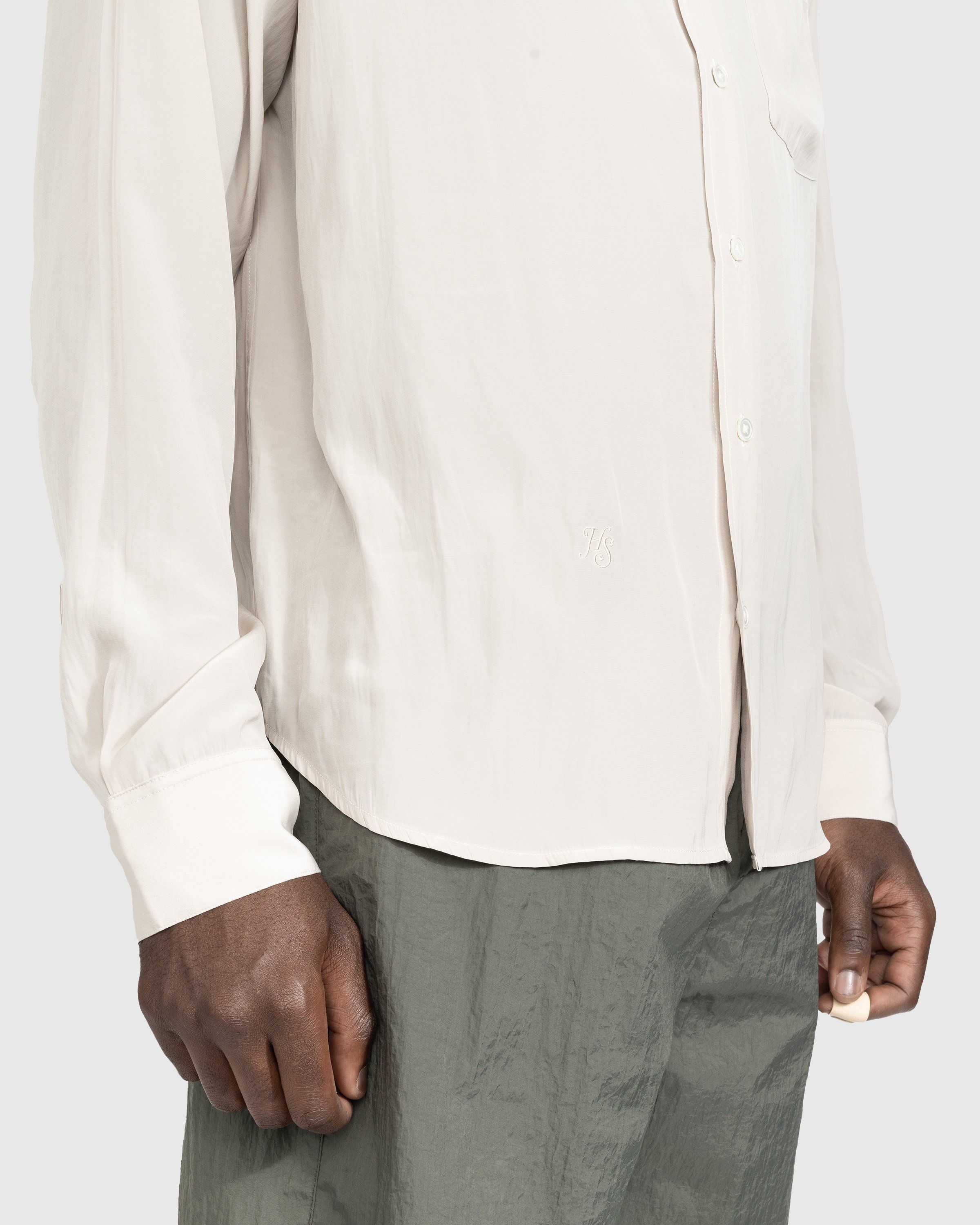 Highsnobiety – Lightweight Long-Sleeve Shirt Beige - Shirts - Beige - Image 5