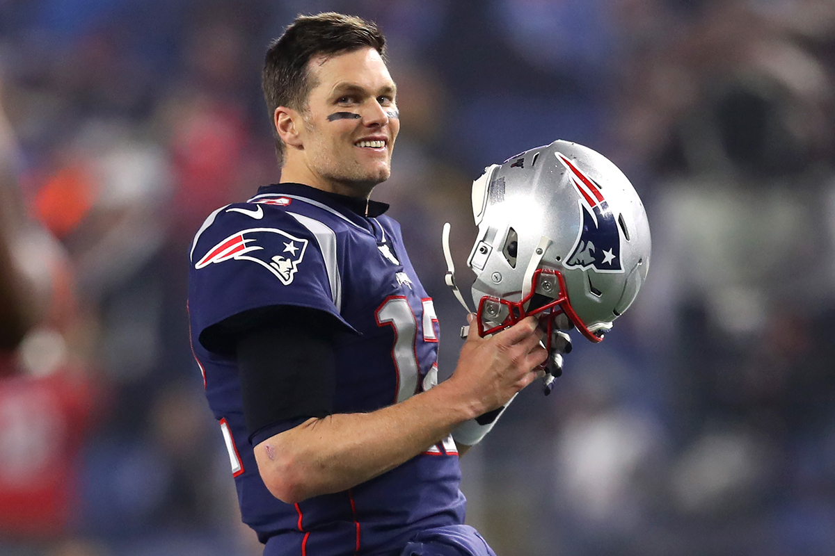 Tom Brady smiling Patriots