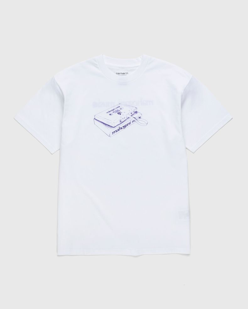 Carhartt WIP – Mahogani Music T-Shirt White/Purple