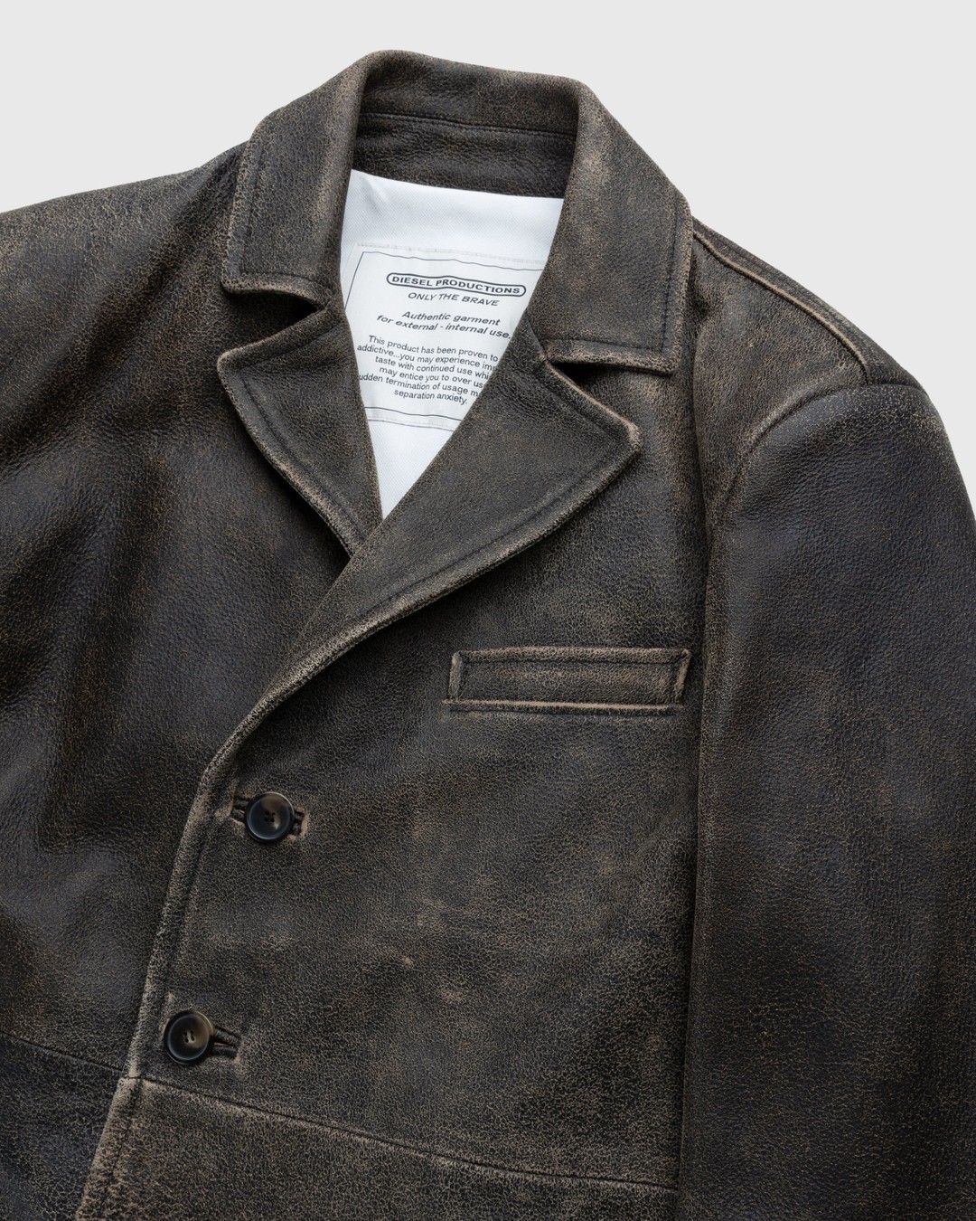 Diesel – Treat Cracked Leather Coat Brown - Leather Jackets - Brown - Image 4