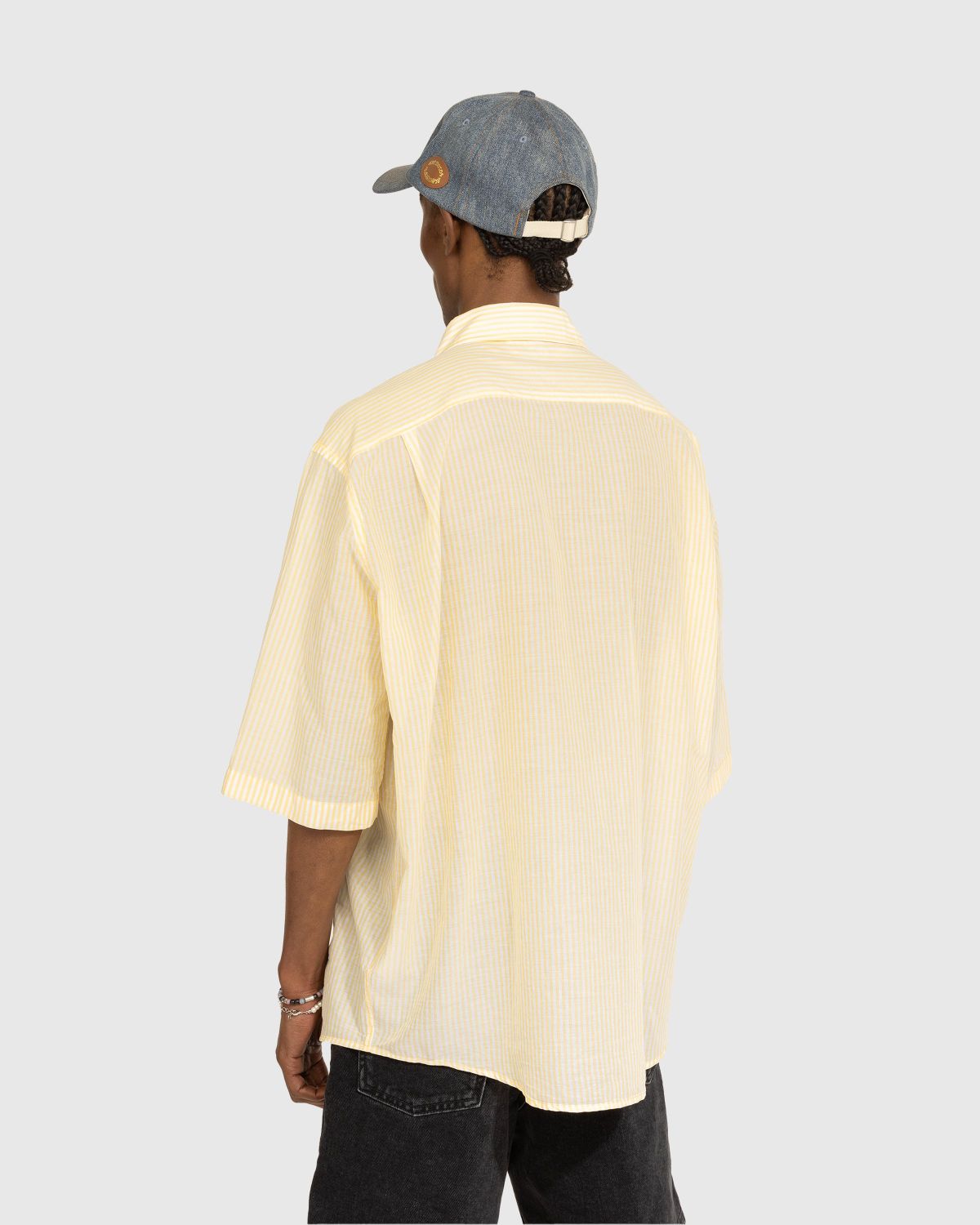 Acne Studios – Short Sleeve Button-Up Shirt Yellow - Shirts - Yellow - Image 3