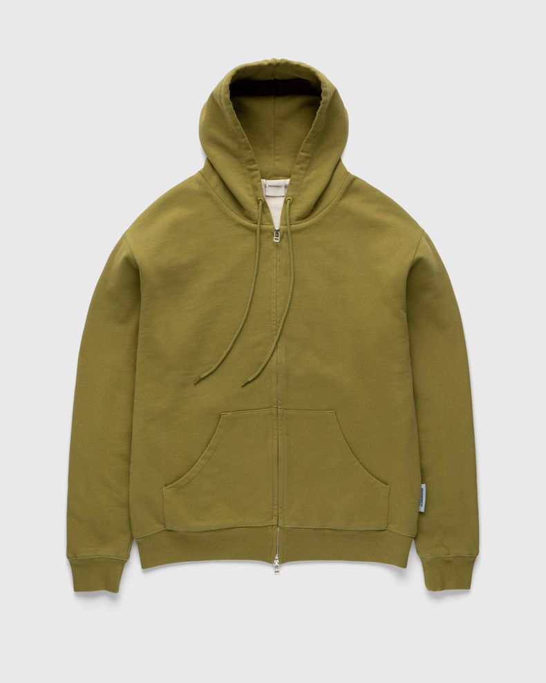 Thermal Zip Fleece Hoodie Dark Olive