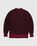 Maison Margiela – Oversized V Neck Knit Burgundy - V-Necks Knitwear - Red - Image 2