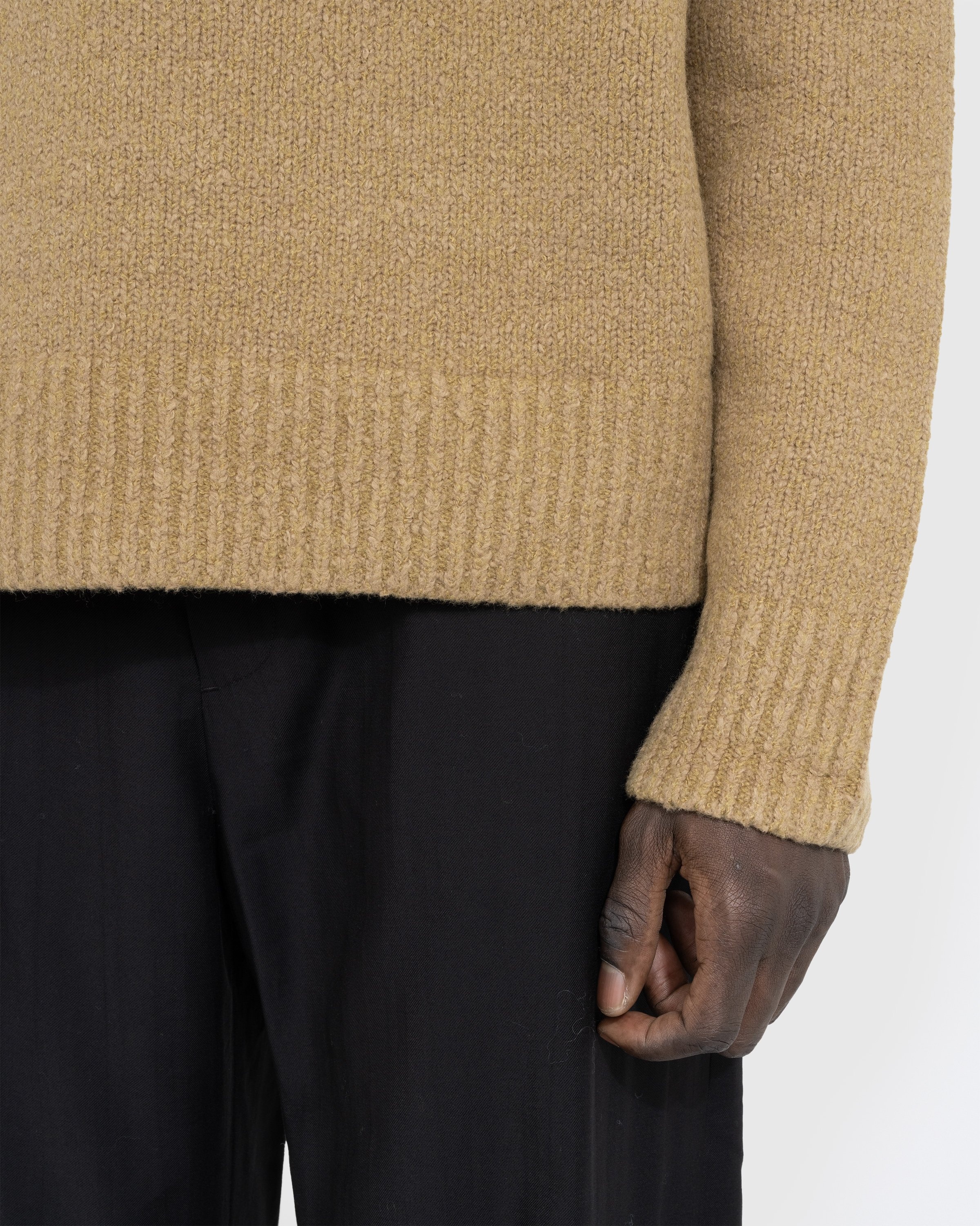 Acne Studios – Wool Blend Jumper Camel Brown - Knitwear - Brown - Image 5