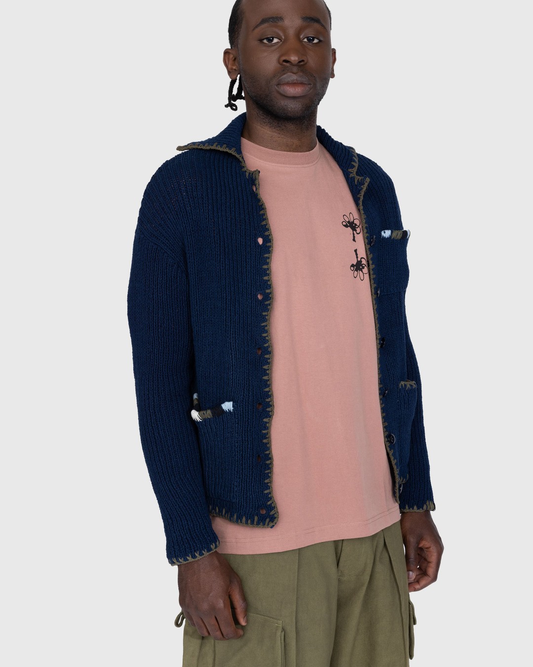 Story mfg. – Grandad Cardigan Indigo - Knitwear - Blue - Image 2