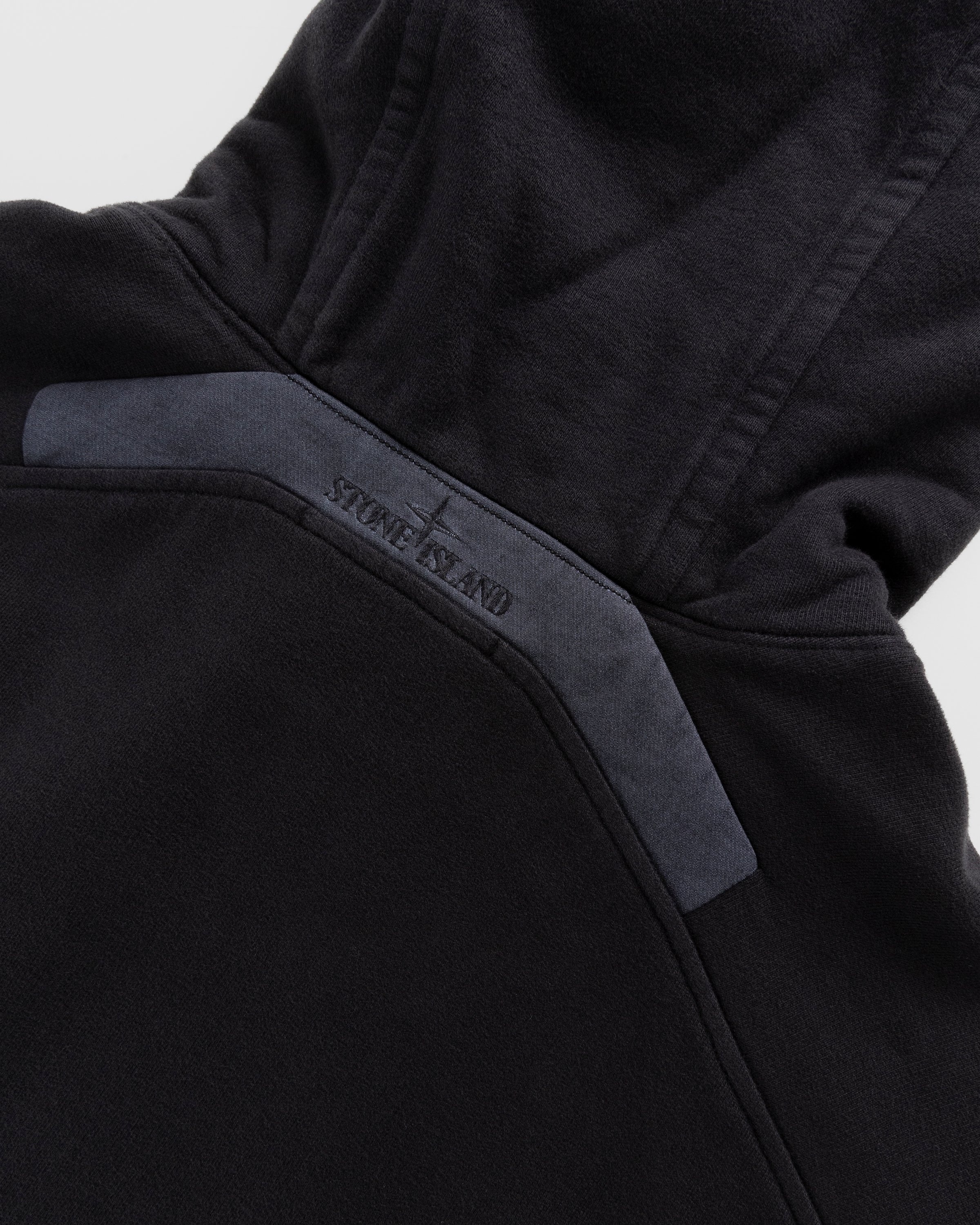 Stone Island – Garment-Dyed Fleece Hoodie Black - Sweats - Black - Image 4