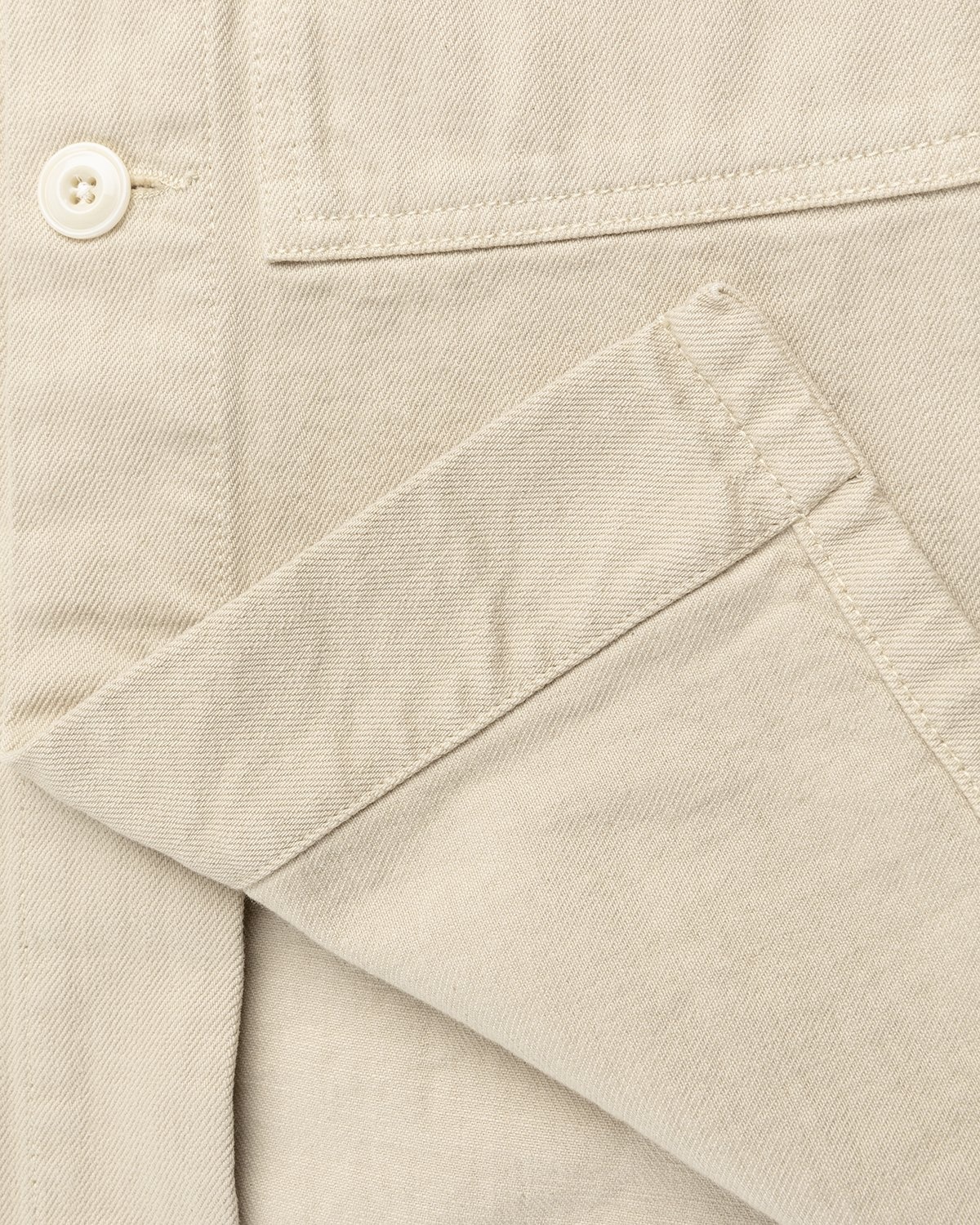 Lemaire – Boxy Denim Overshirt Saltpeter - Shirts - Beige - Image 5