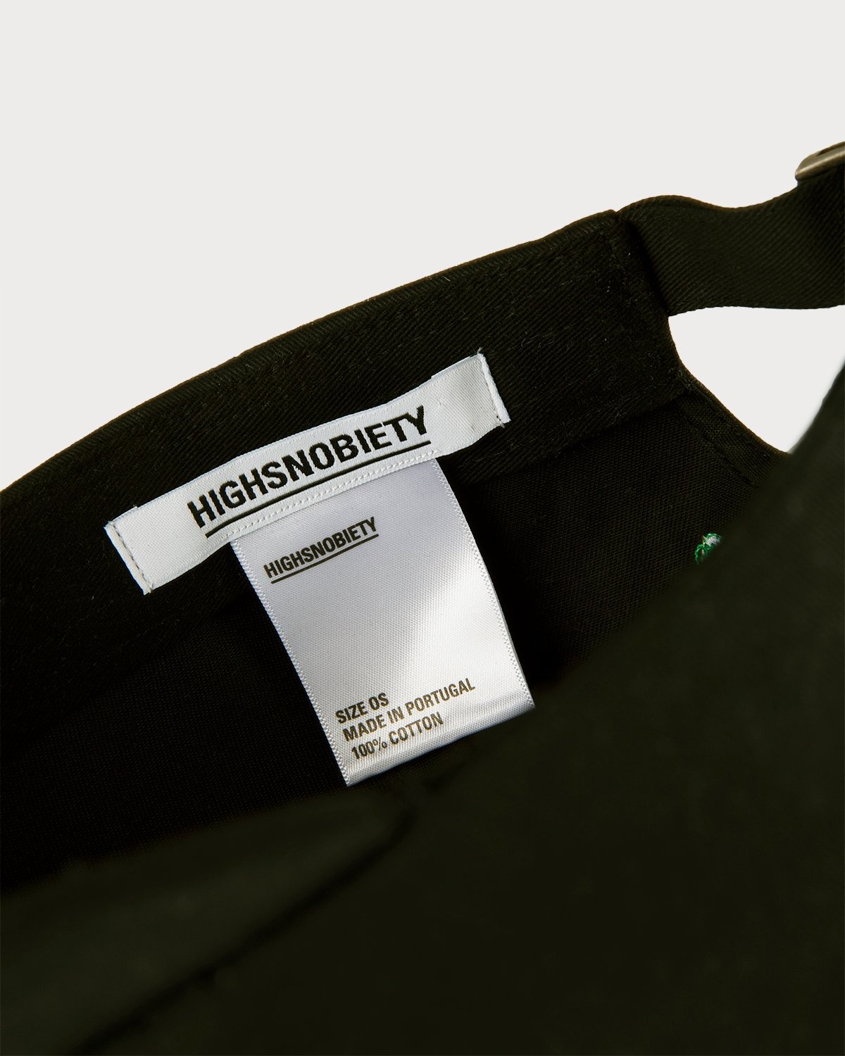 Highsnobiety – L'as du fallafel Logo Cap Black - Hats - Black - Image 5