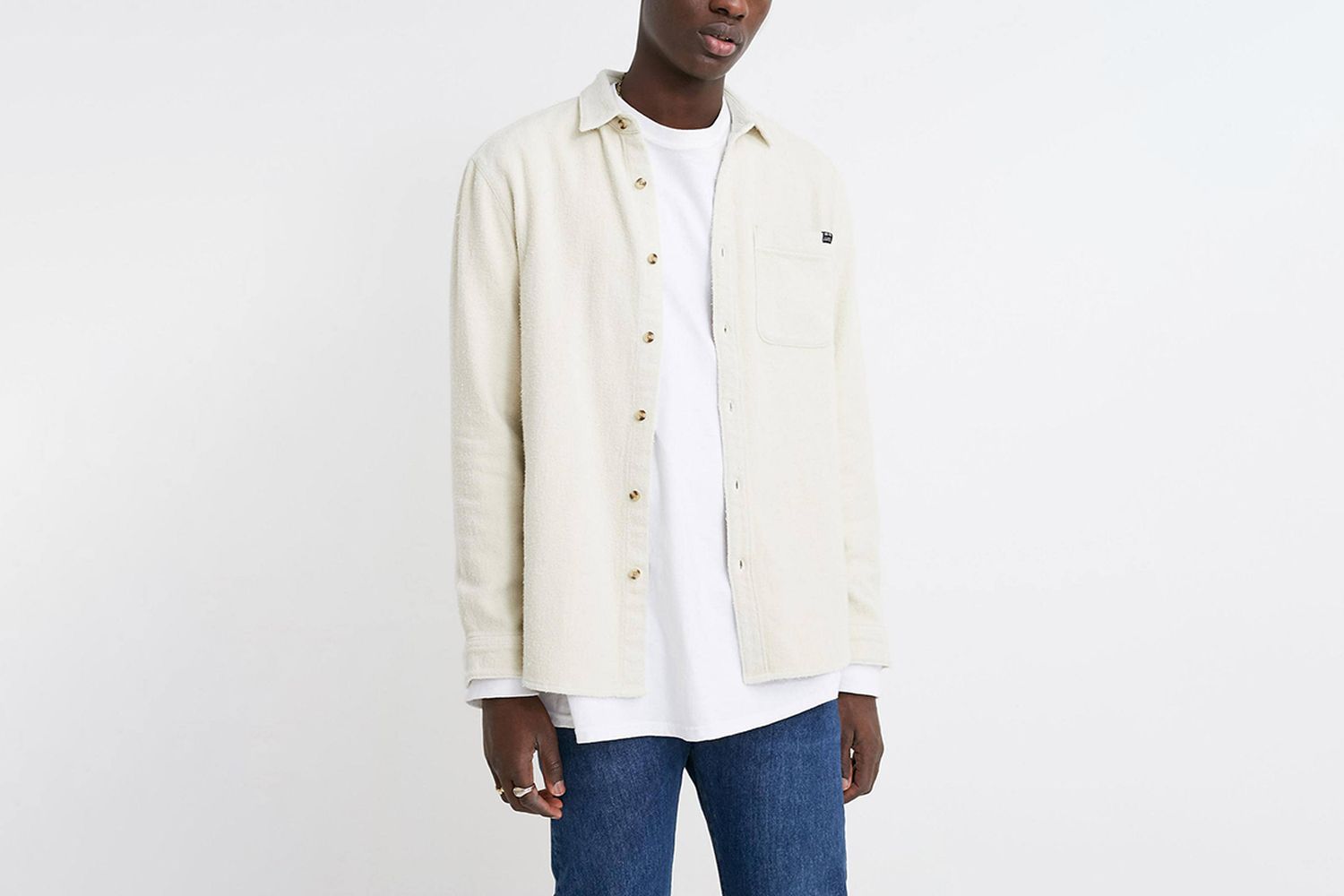 Heavyweight Brushed Twill Button-Down Shirt