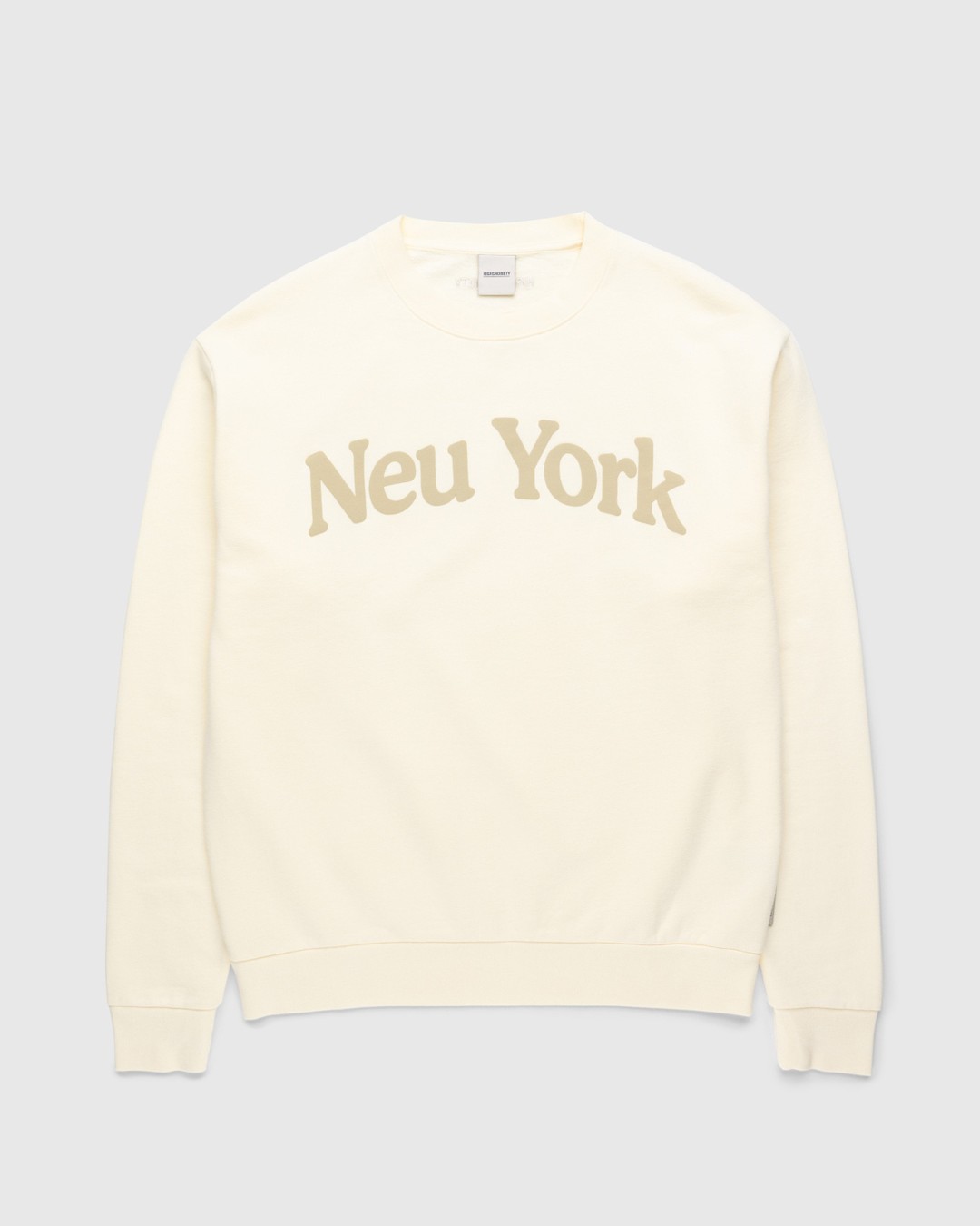 Highsnobiety – Neu York Crewneck Eggshell - Sweats - Yellow - Image 1