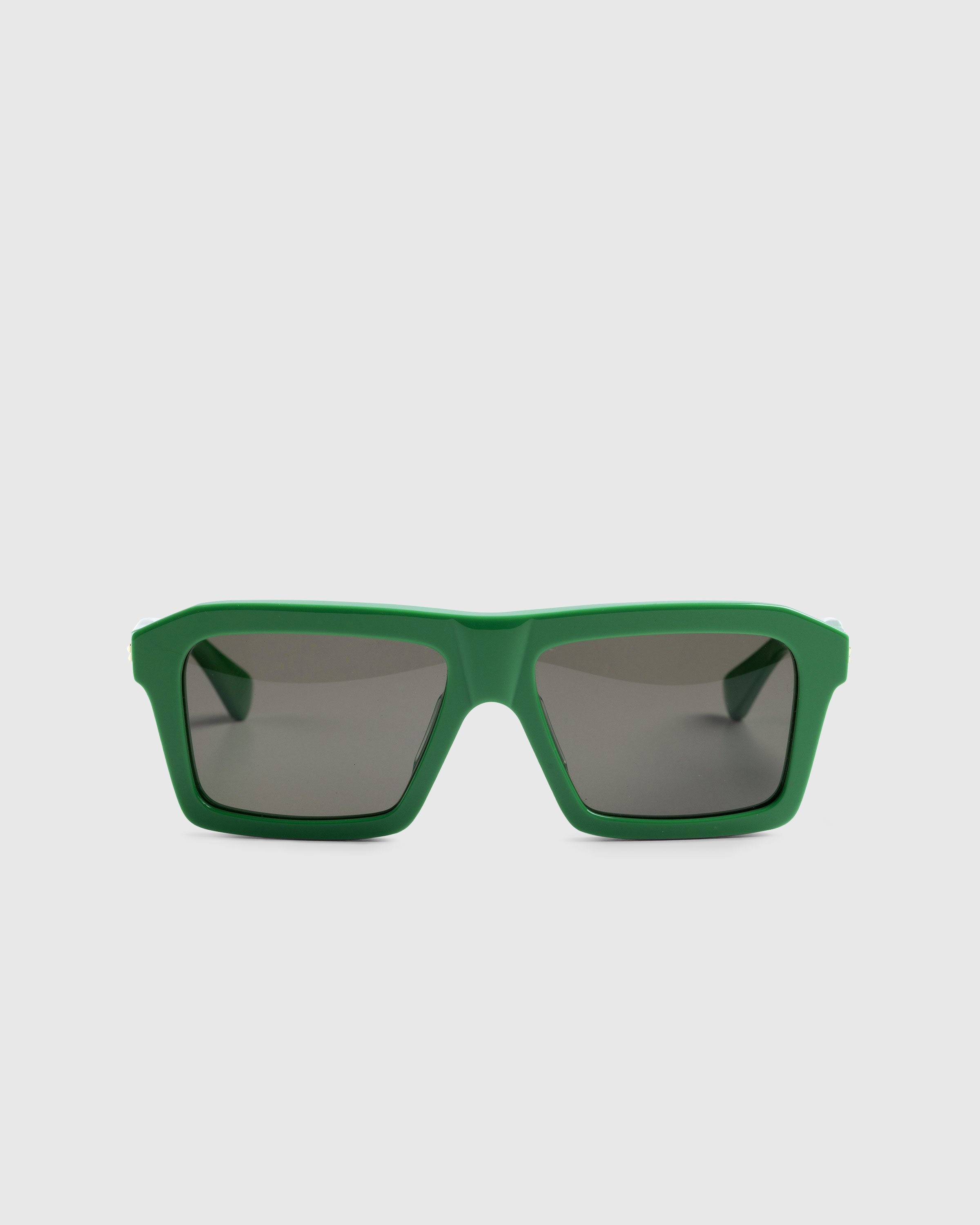 Bottega Veneta New Hinge Rectangular Sunglasses - Green Green Green