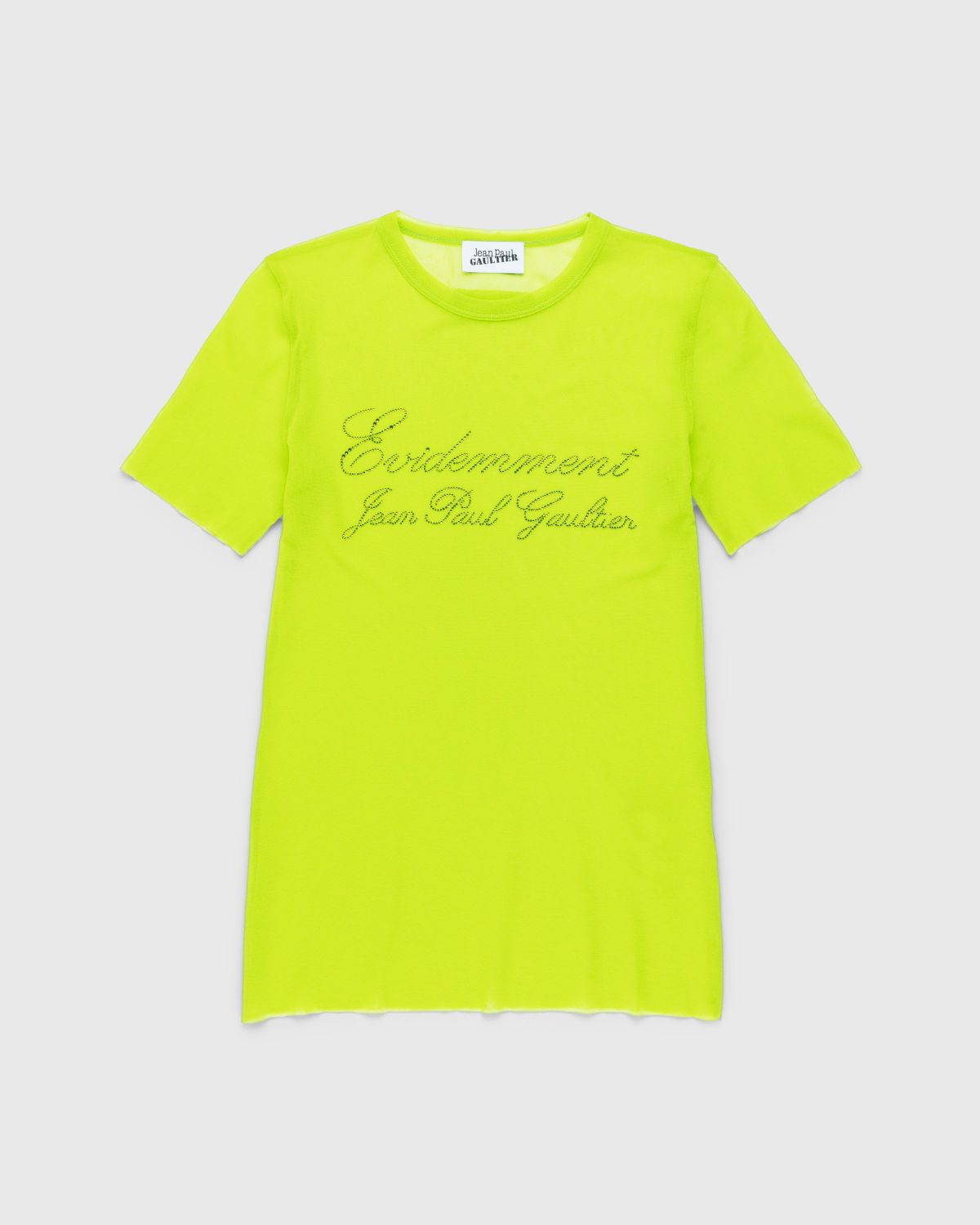 Jean Paul Gaultier – Évidemment Tulle T-Shirt Lime Green - Tops - Green - Image 1