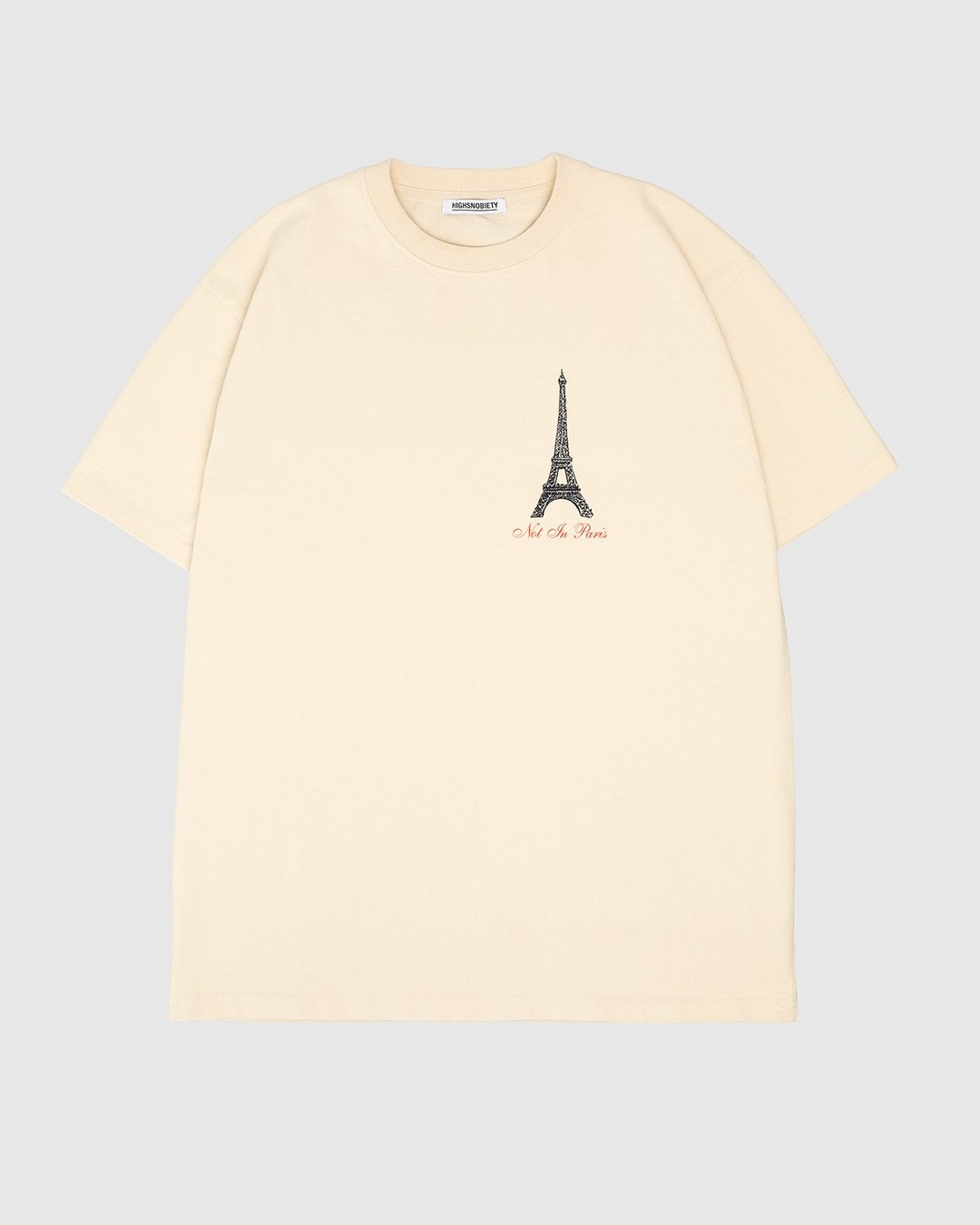 Highsnobiety – Not In Paris Eiffel Tower T-Shirt Eggshell - Tops - Beige - Image 2