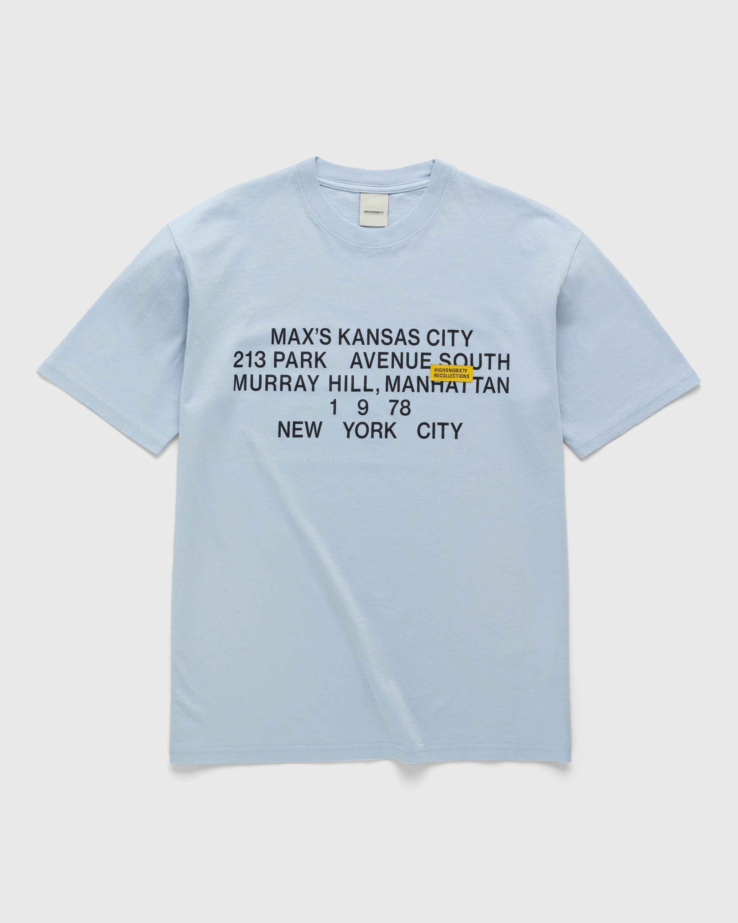 Highsnobiety – New York Line Short Sleeve Jersey Light Blue - Tops - Blue - Image 1