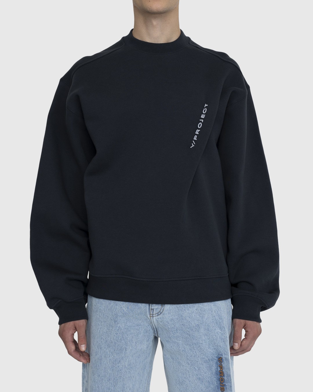 Y/Project – Pinched Logo Sweatshirt Navy - Sweats - Blue - Image 2