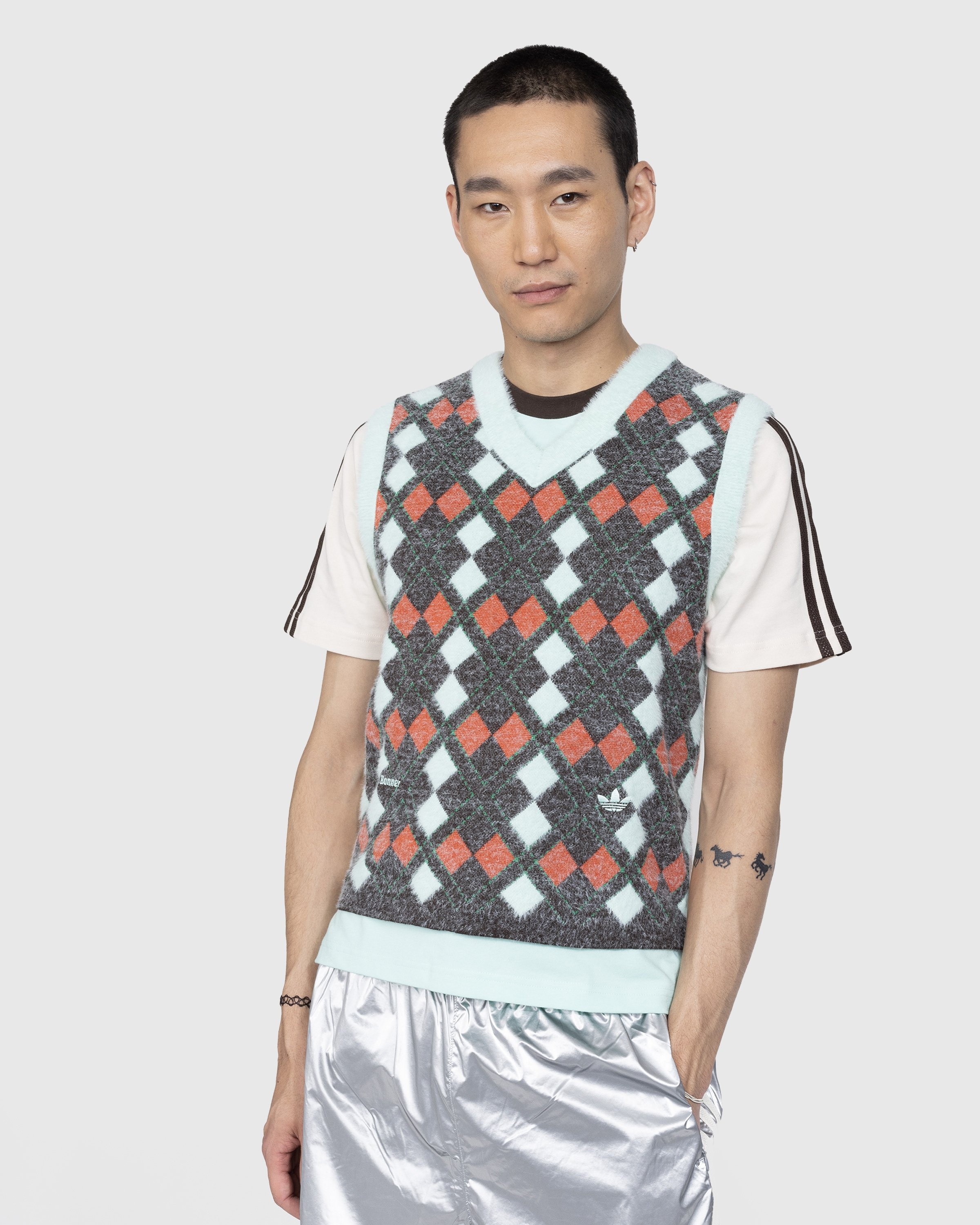 Adidas x Wales Bonner – Knit Argyle Vest Multi - Knitwear - Multi - Image 2