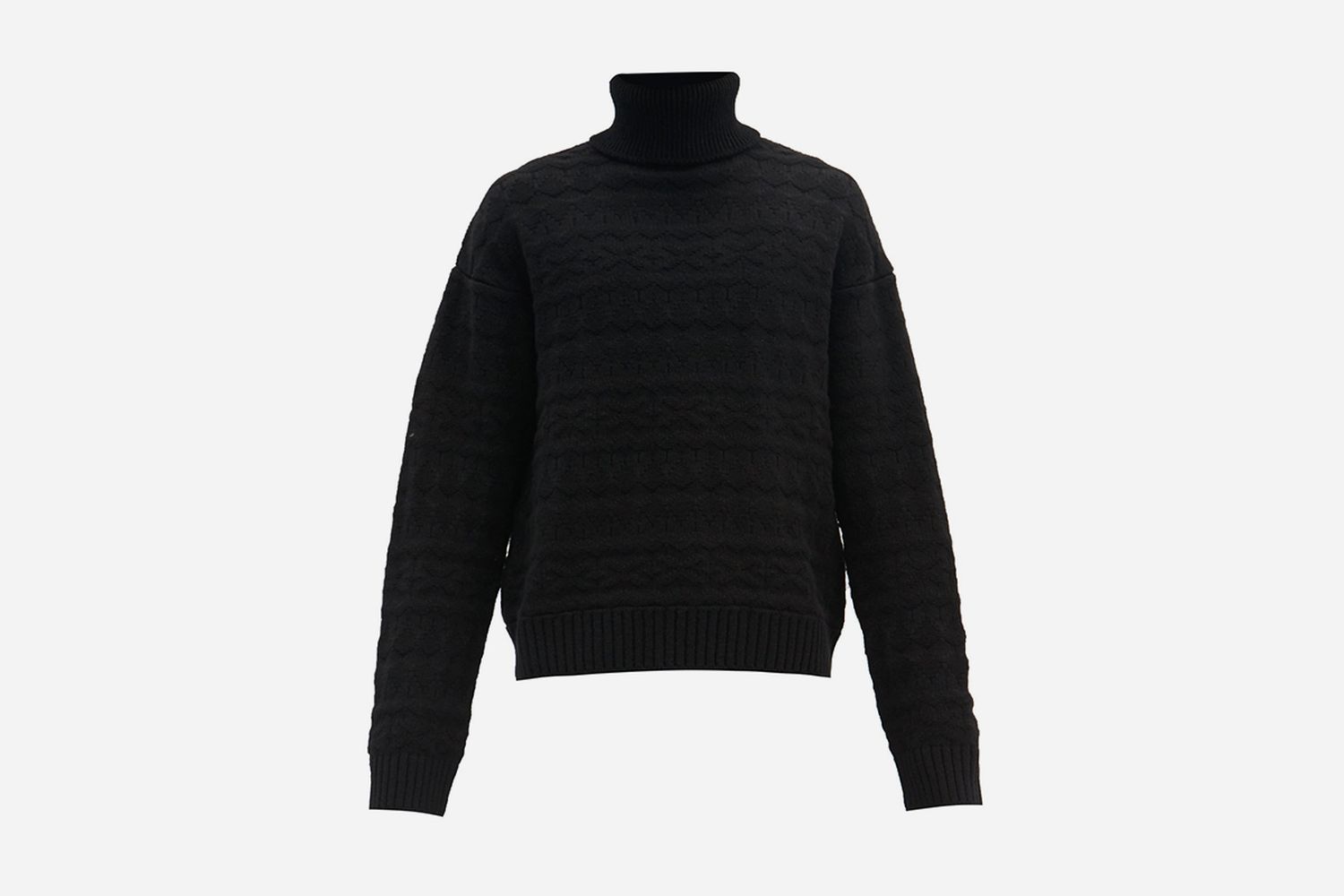 Roll-Neck Fair Isle-knitted Wool Sweater